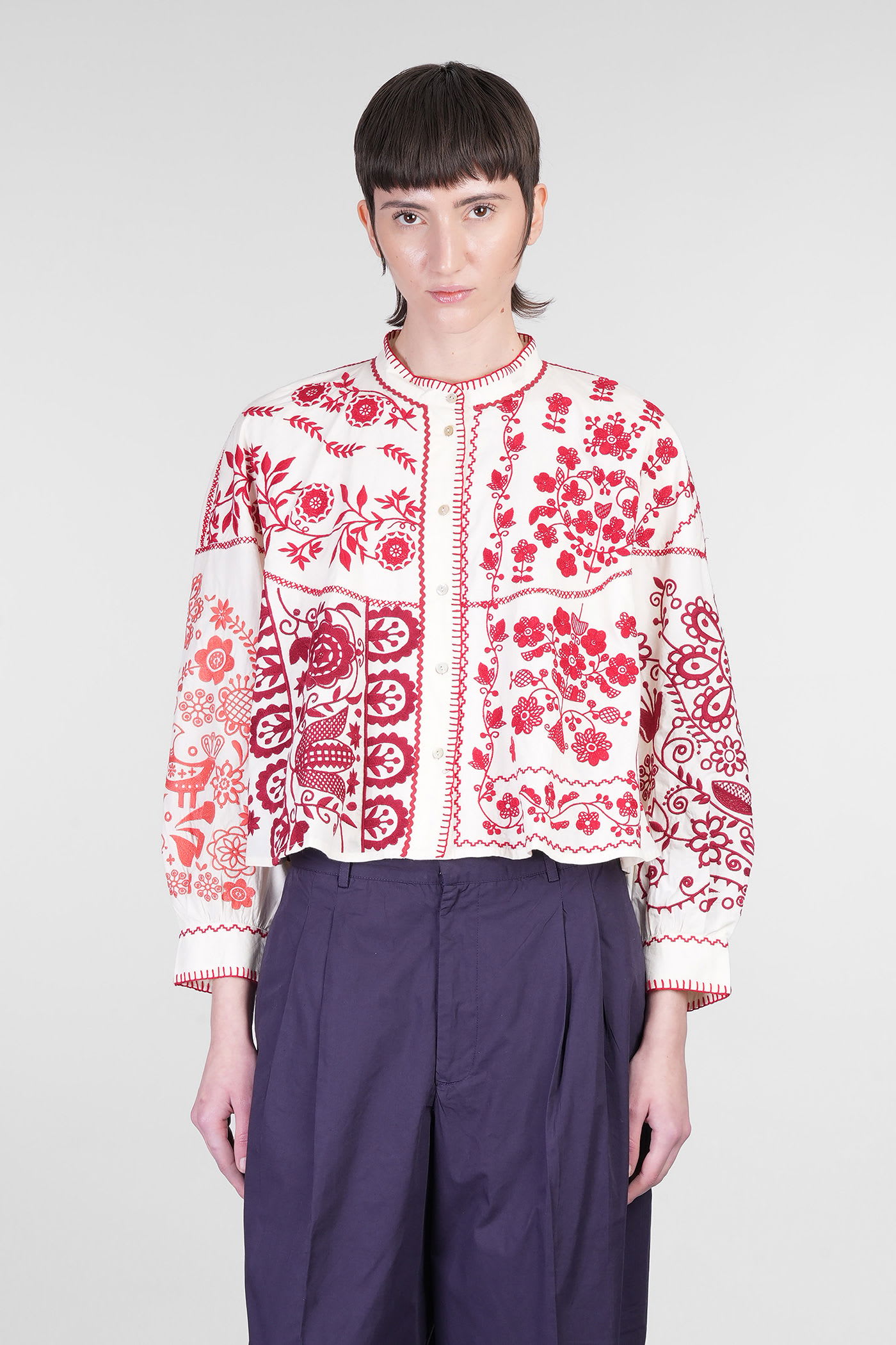 Mirabel Blouse In White Cotton