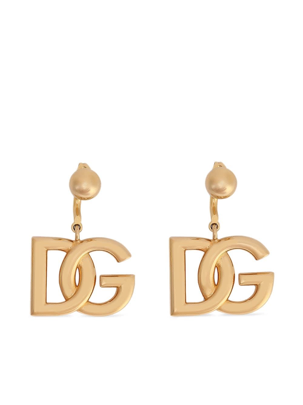 Dolce & Gabbana Dg Logo Earrings In Neutral