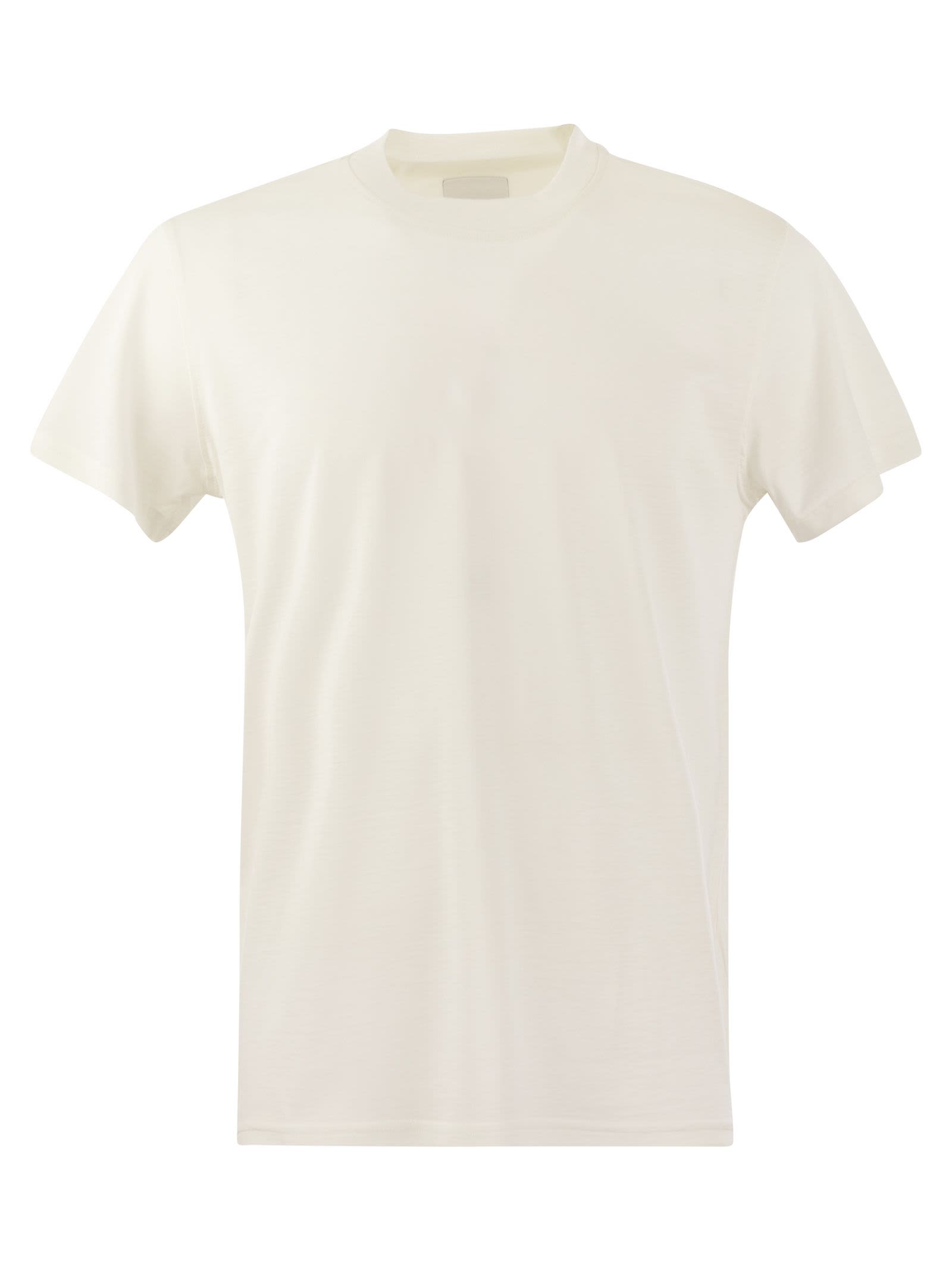 Pt01 Silk And Cotton T-shirt In White