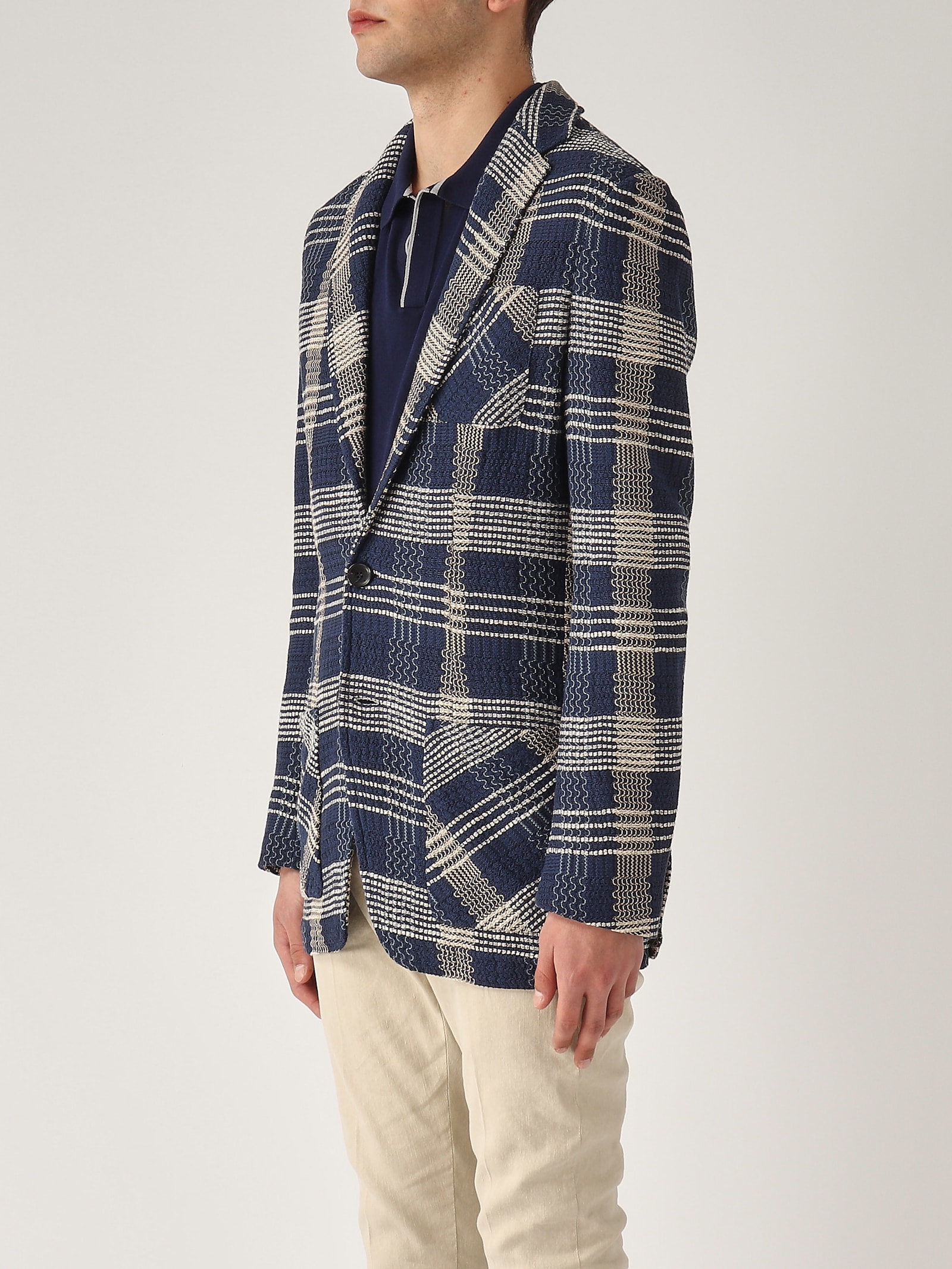 Etro Knitted Jacket Half-lined Jacket In Blue