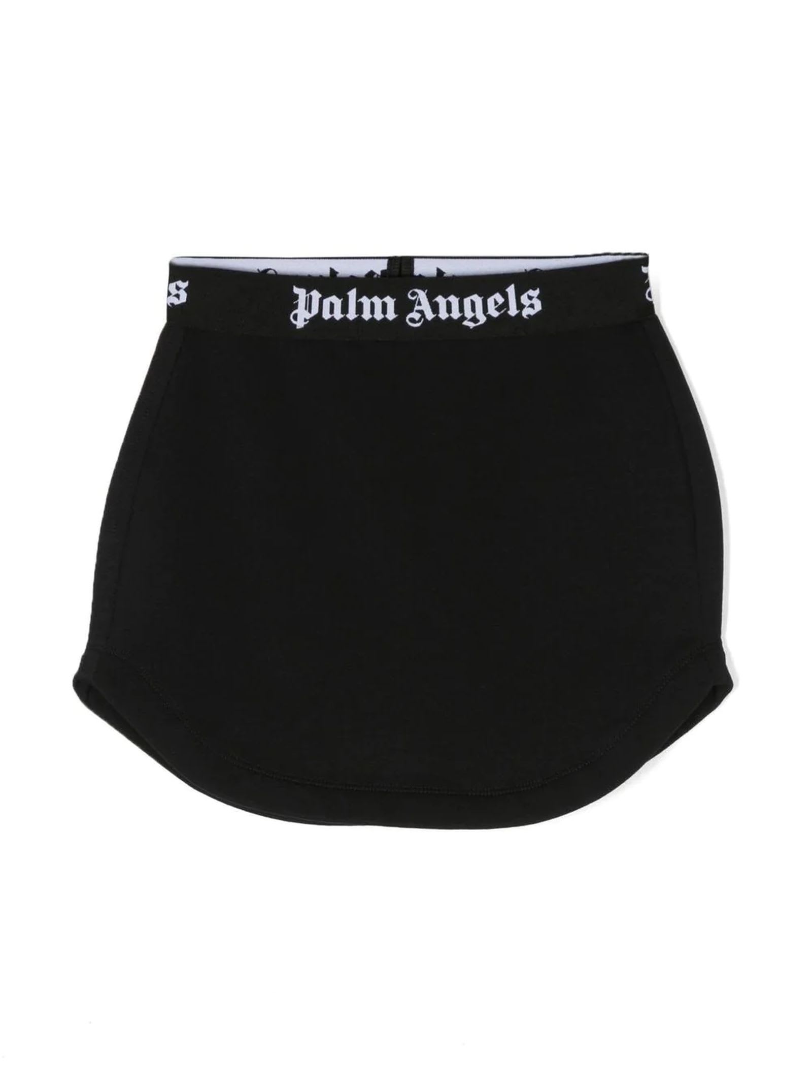 Palm Angels Black Cotton Skirt