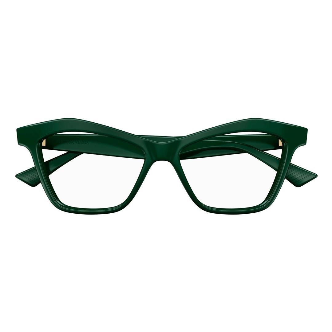 Shop Bottega Veneta Cat-eye Frame Glasses In 006 Green Green Transpare