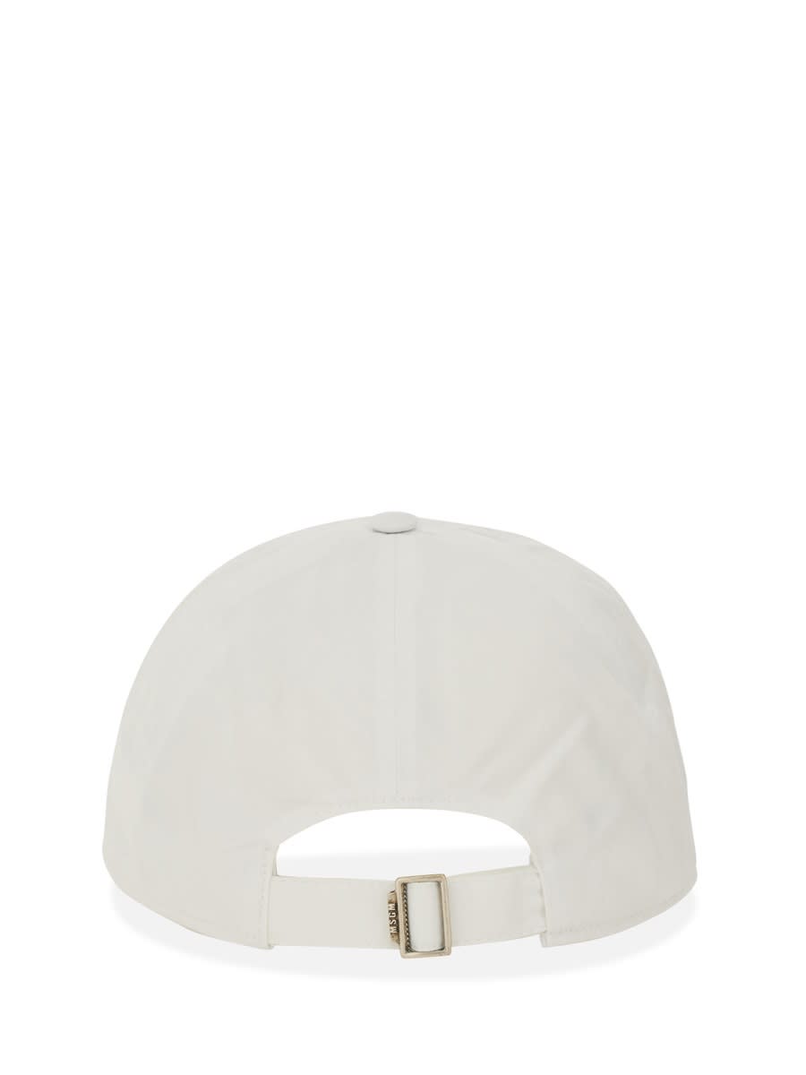 Msgm Logo Embroidered Baseball Cap In White