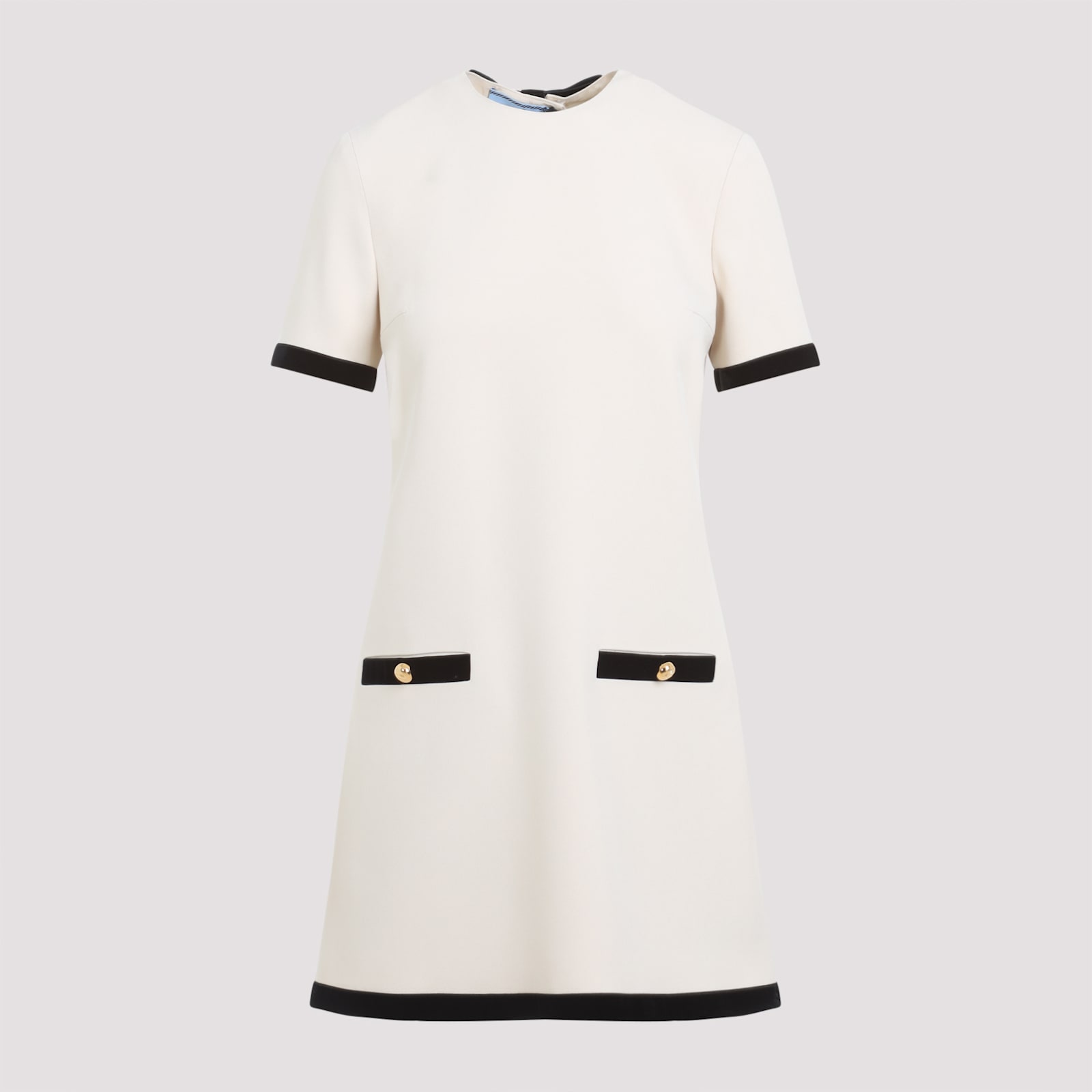 Shop Prada Sablè Mini Dress In Naturale