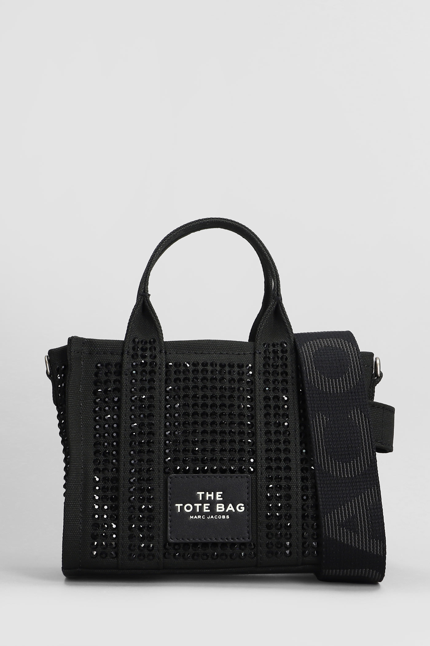 MARC JACOBS THE CROSSBODY TOTE TOTE IN BLACK COTTON 