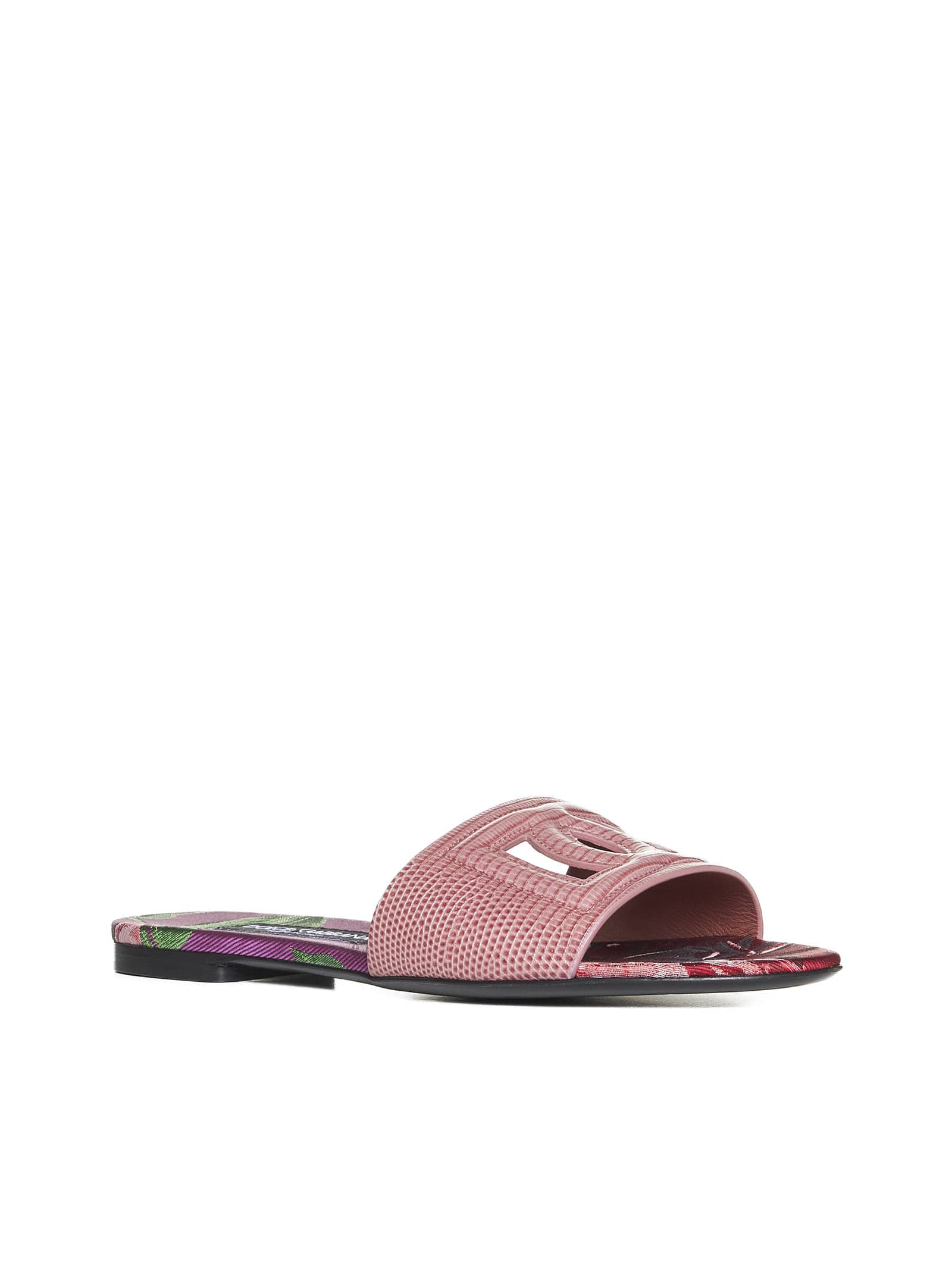 Shop Dolce & Gabbana Sandals In Rosa Ant Multicolor