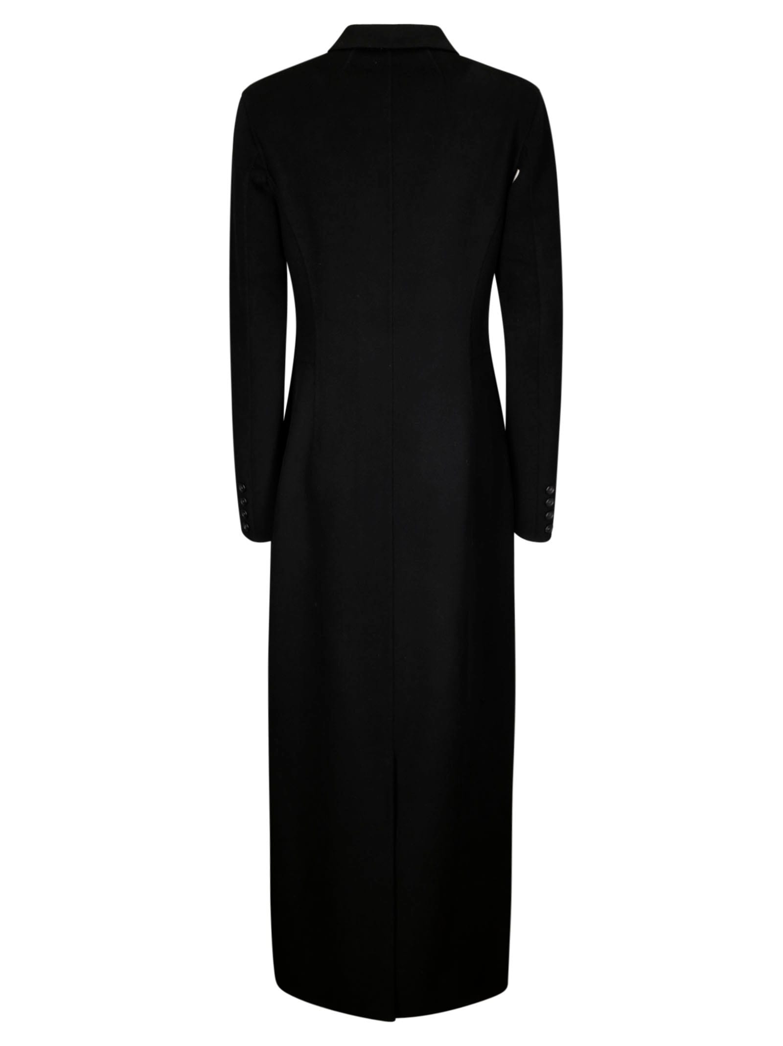 Shop Stefano Mortari Cappotto Bottoni In Black