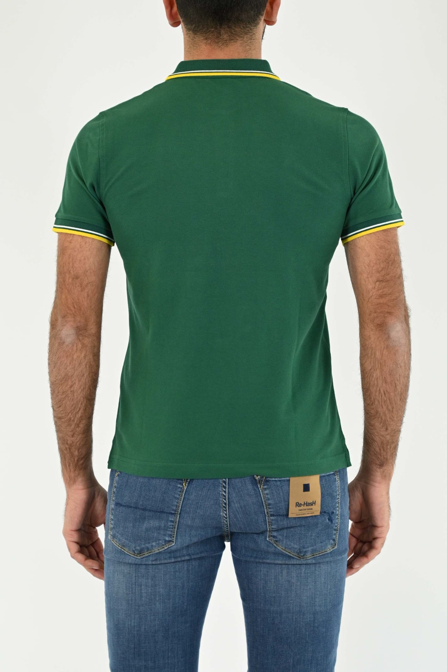 Shop Fay Polo Stretch In Forest Green