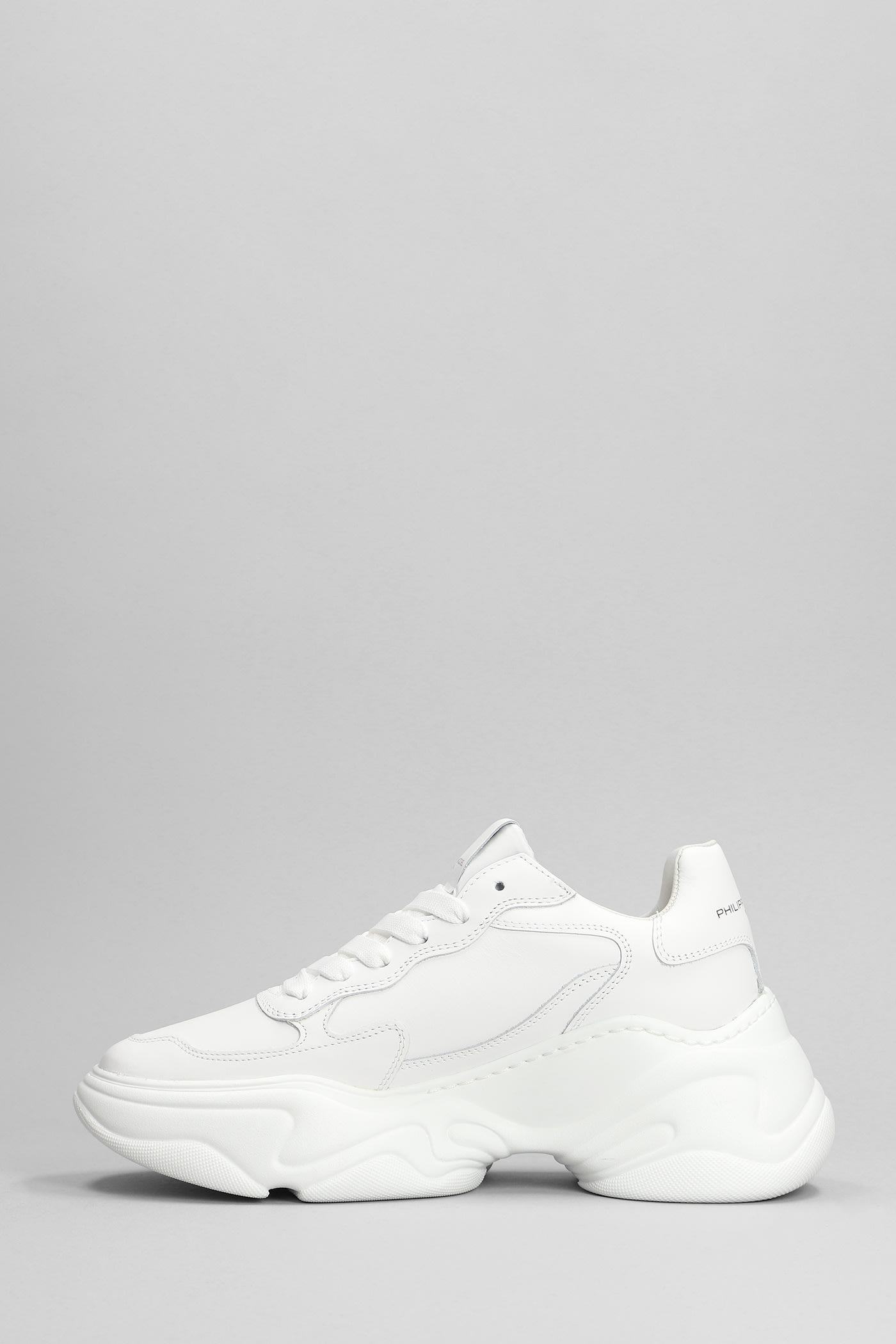 Shop Philippe Model Rivoli Low Sneakers In White Leather