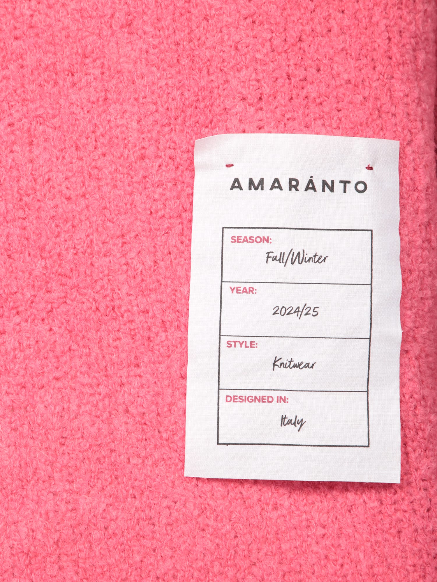 Shop Amaranto Teddy Fuchsia Sweater In Pink