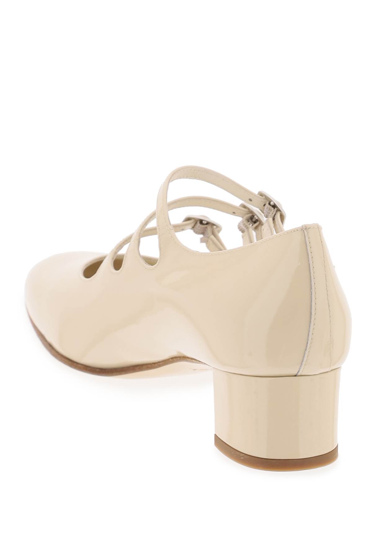 Shop Carel Patent Leather Kina Mary Jane In Beige (beige)