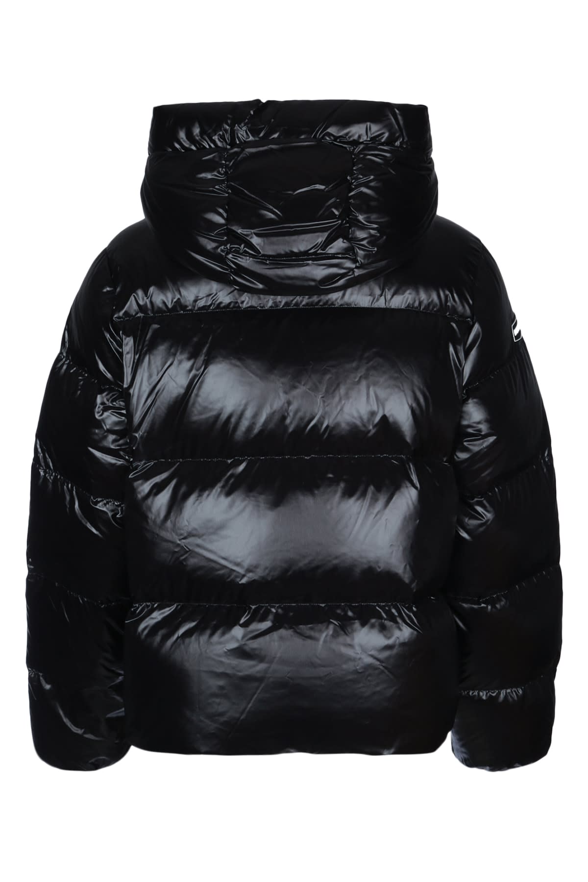 Duvetica Black Quilted Hooded Puffer Jacket In Bks