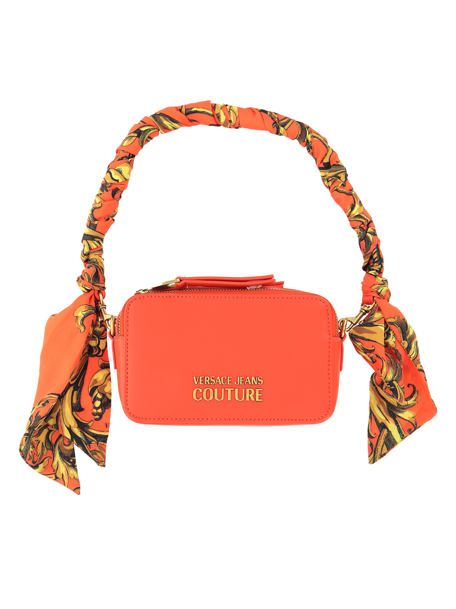 Versace Jeans Couture Faux Leather Pouch With Print Foulard
