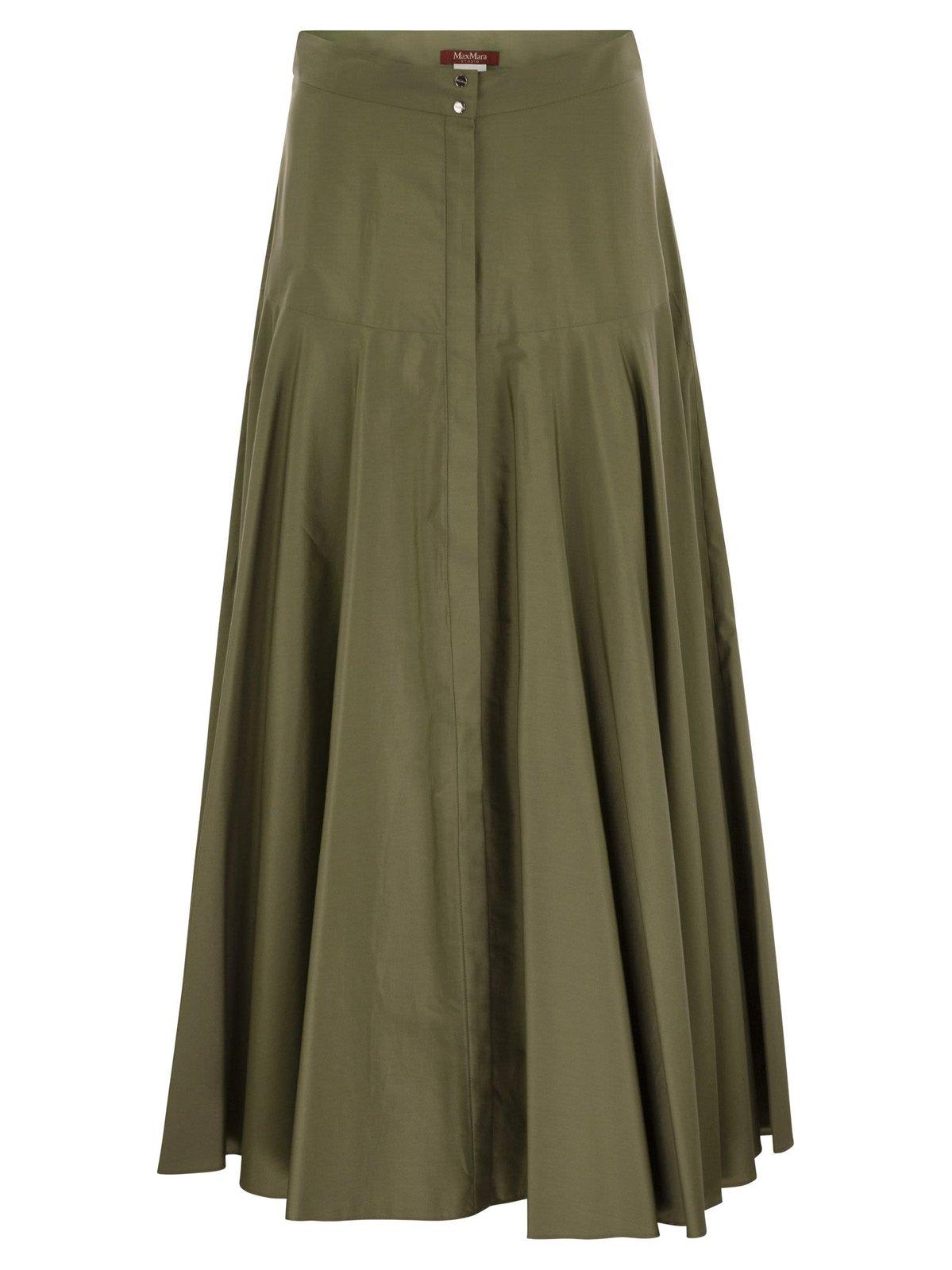 Max Mara Oxiria Pleated Long Skirt