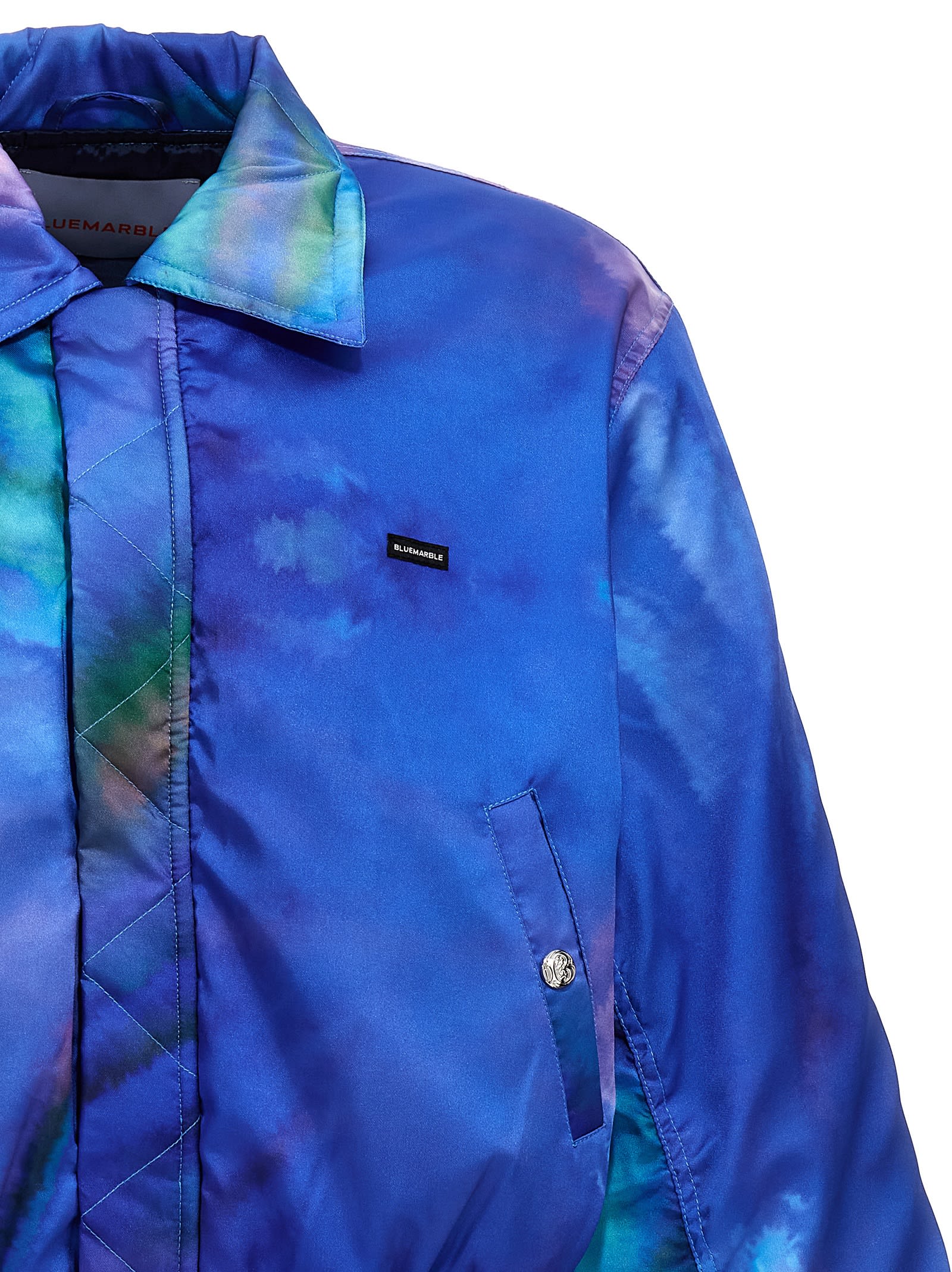 Shop Bluemarble Borealis Printed Bomber Jacket In Multicolor