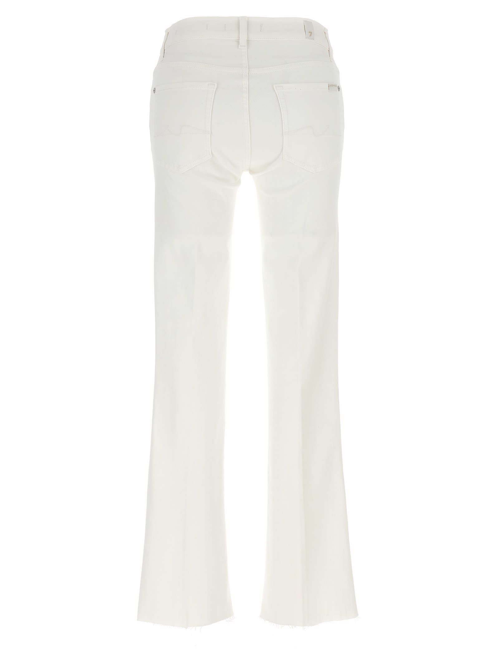 Shop 7 For All Mankind Bootcut Tailorless Jeans In White