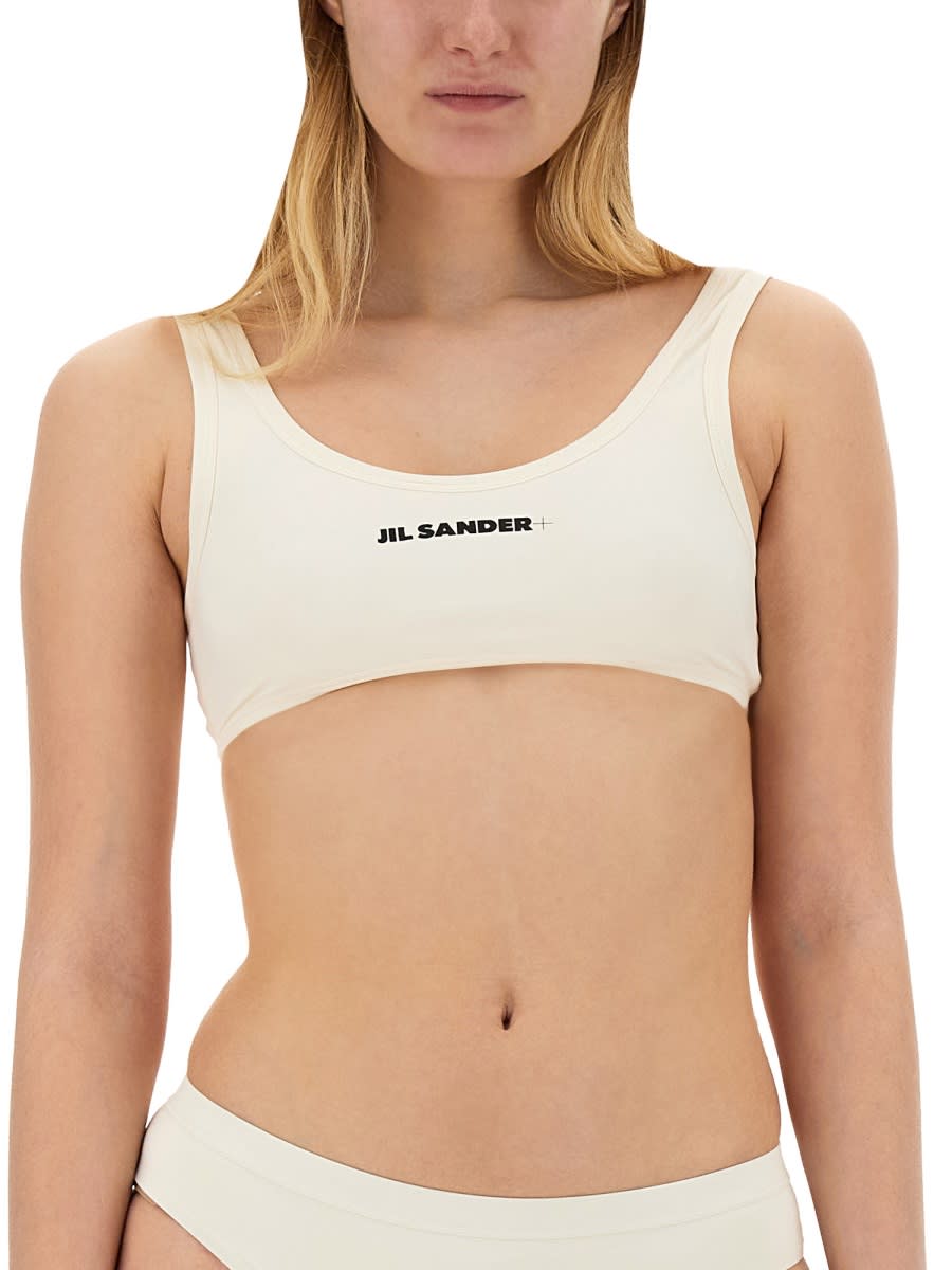 Shop Jil Sander Top Bikini In White
