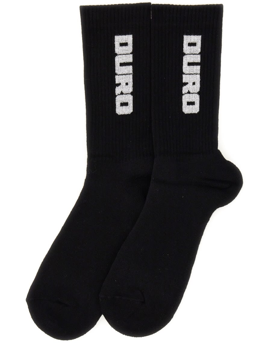 Shop Msgm Cotton Socks In Black