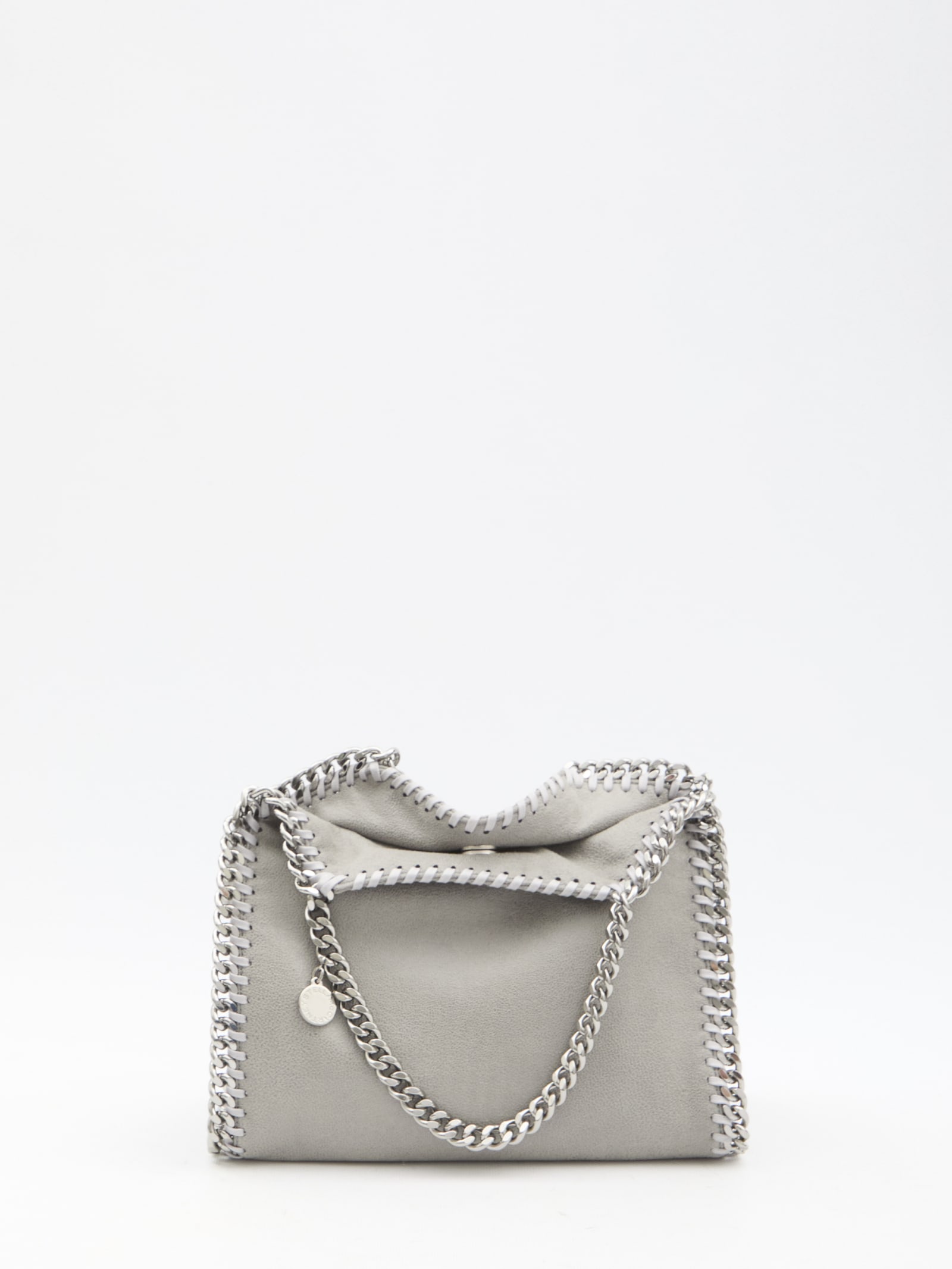 Shop Stella Mccartney Mini Falabella Tote Bag In Grey