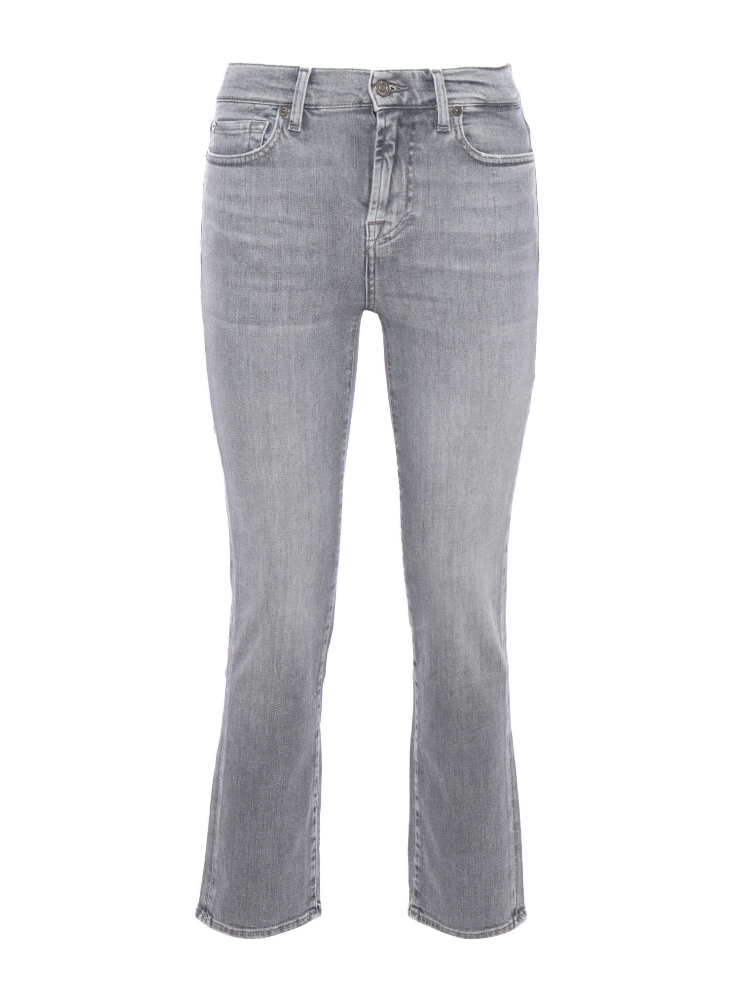 Shop 7 For All Mankind Cropped Womens Jeans. In Grey