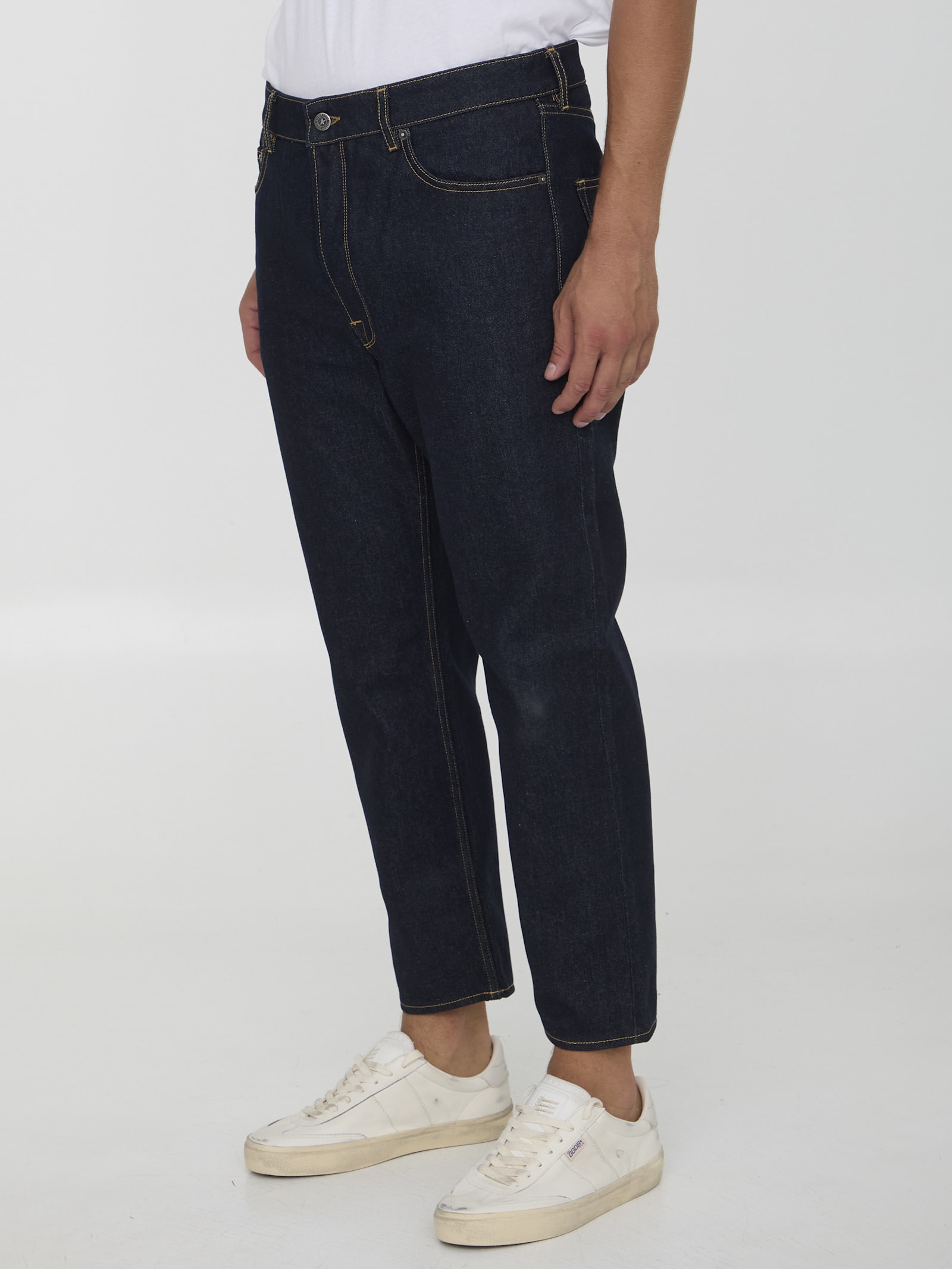 Shop Golden Goose Happy Jeans In Blue