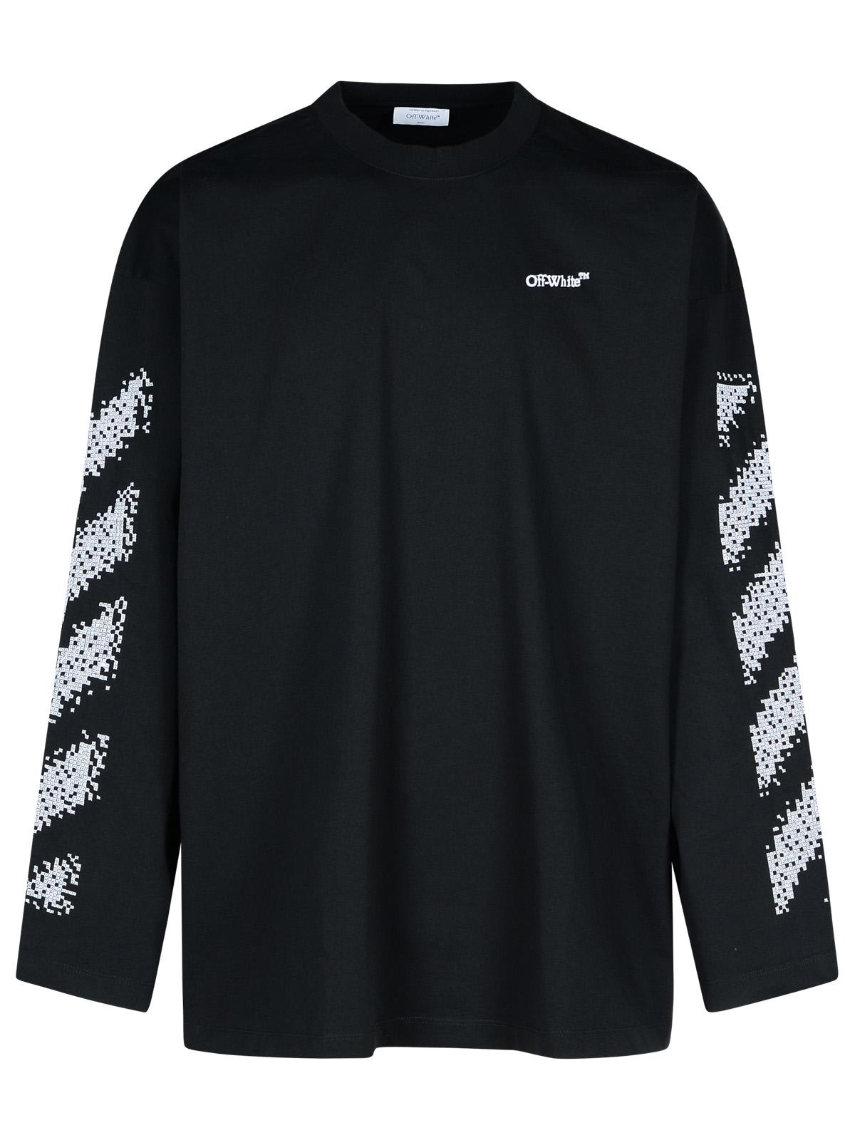 Shop Off-white Pixel Black Cotton T-shirt