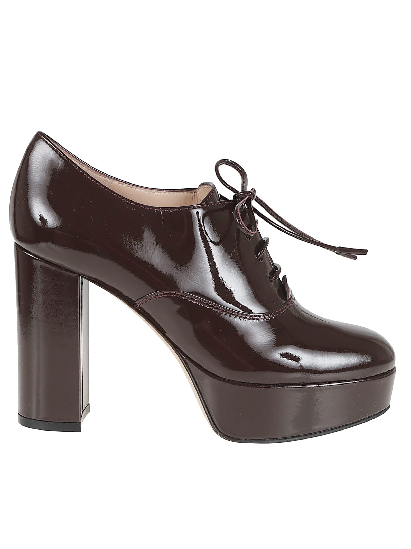 Gianvito Rossi 70 Patent-leather Platform Oxford Pumps In Animal Print