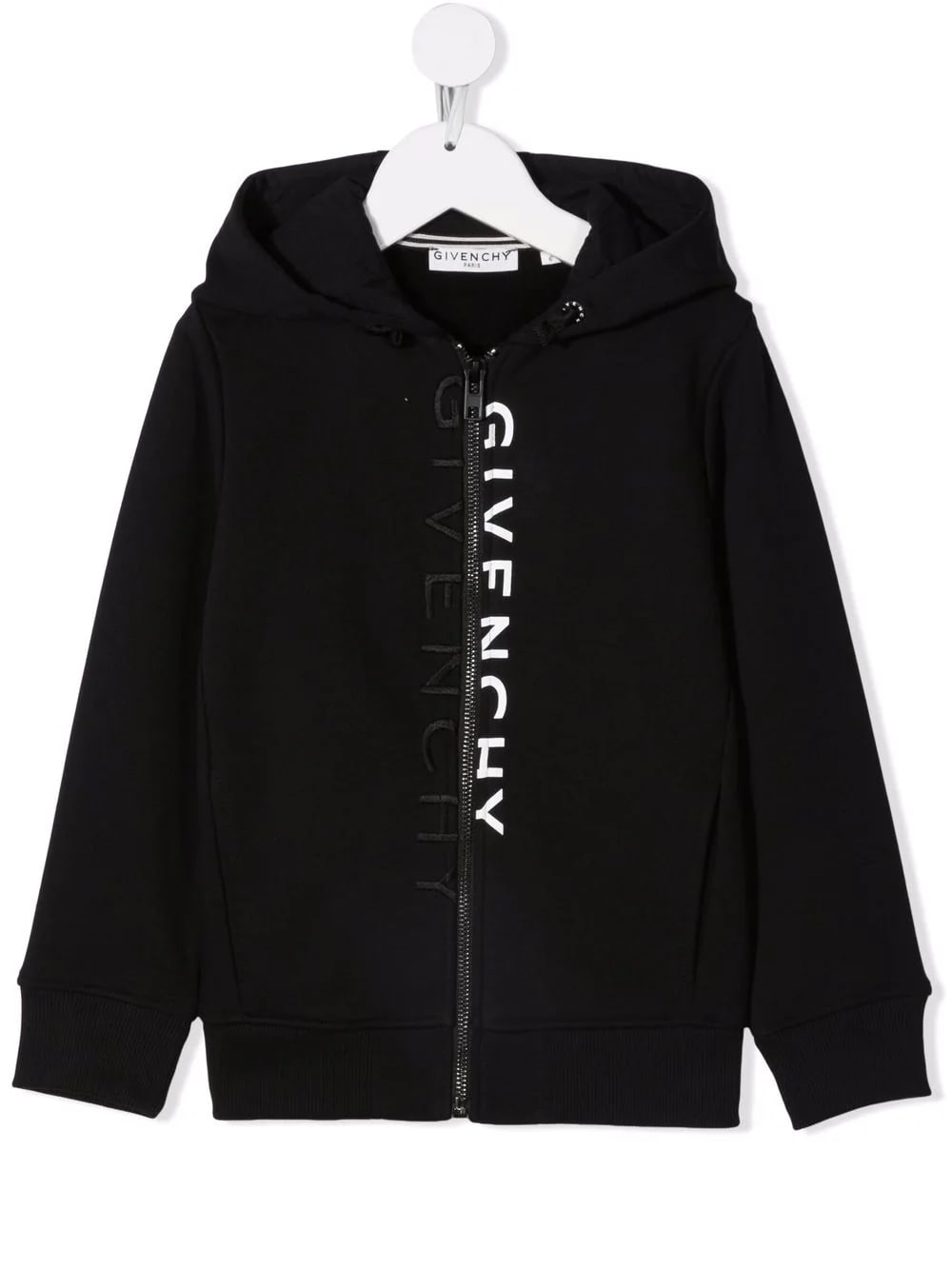 Givenchy Black Kids Hoodie With Double Logo On The Closure