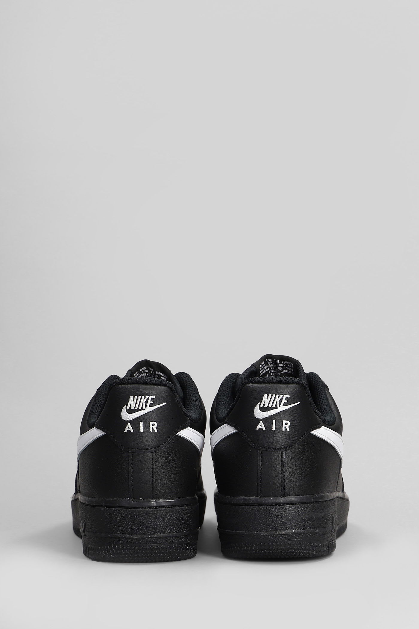 Nike Air Force 1 07 Sneakers In Black Leather In Black