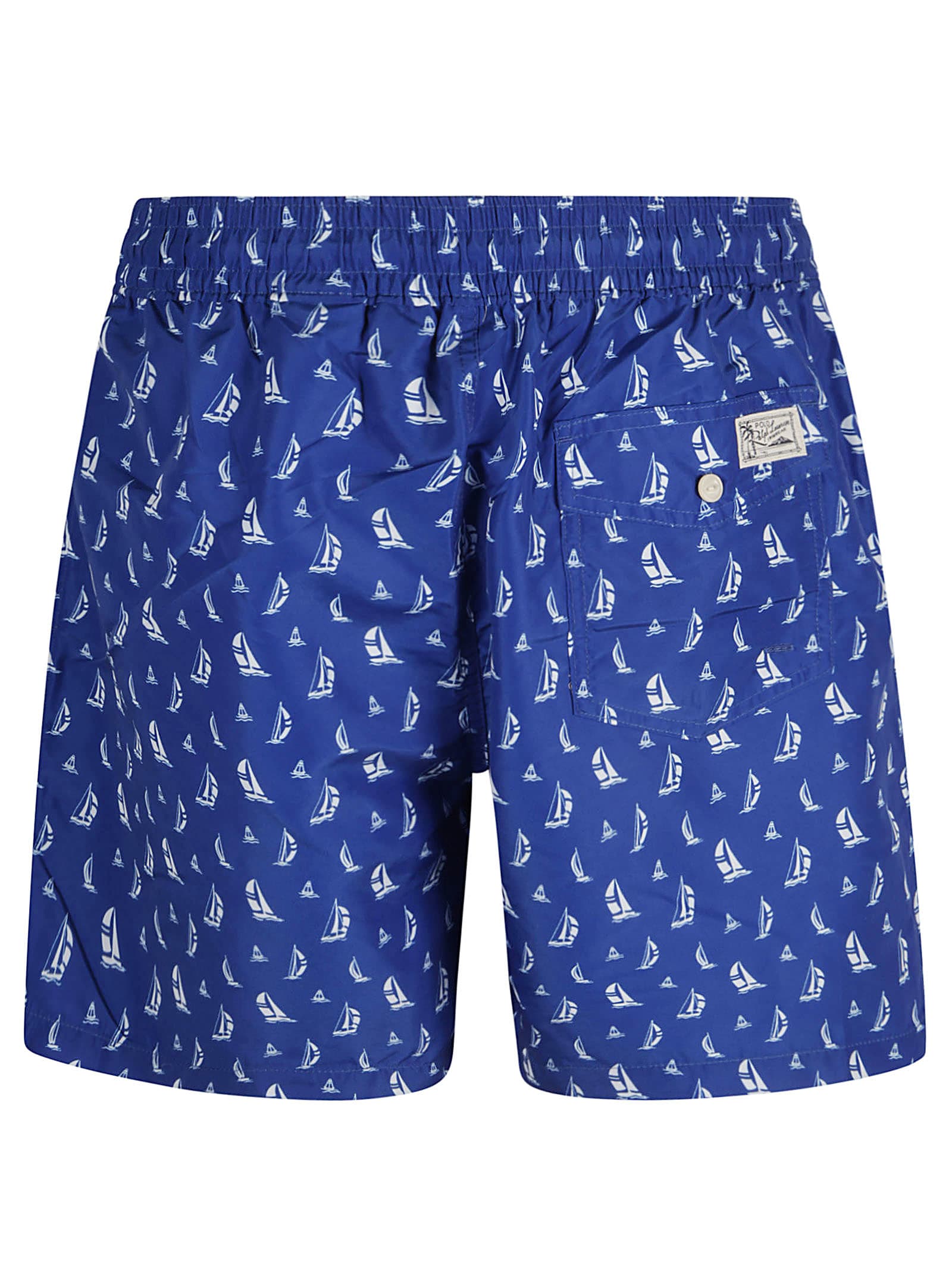 Shop Ralph Lauren Sail Printed Shorts In Blue