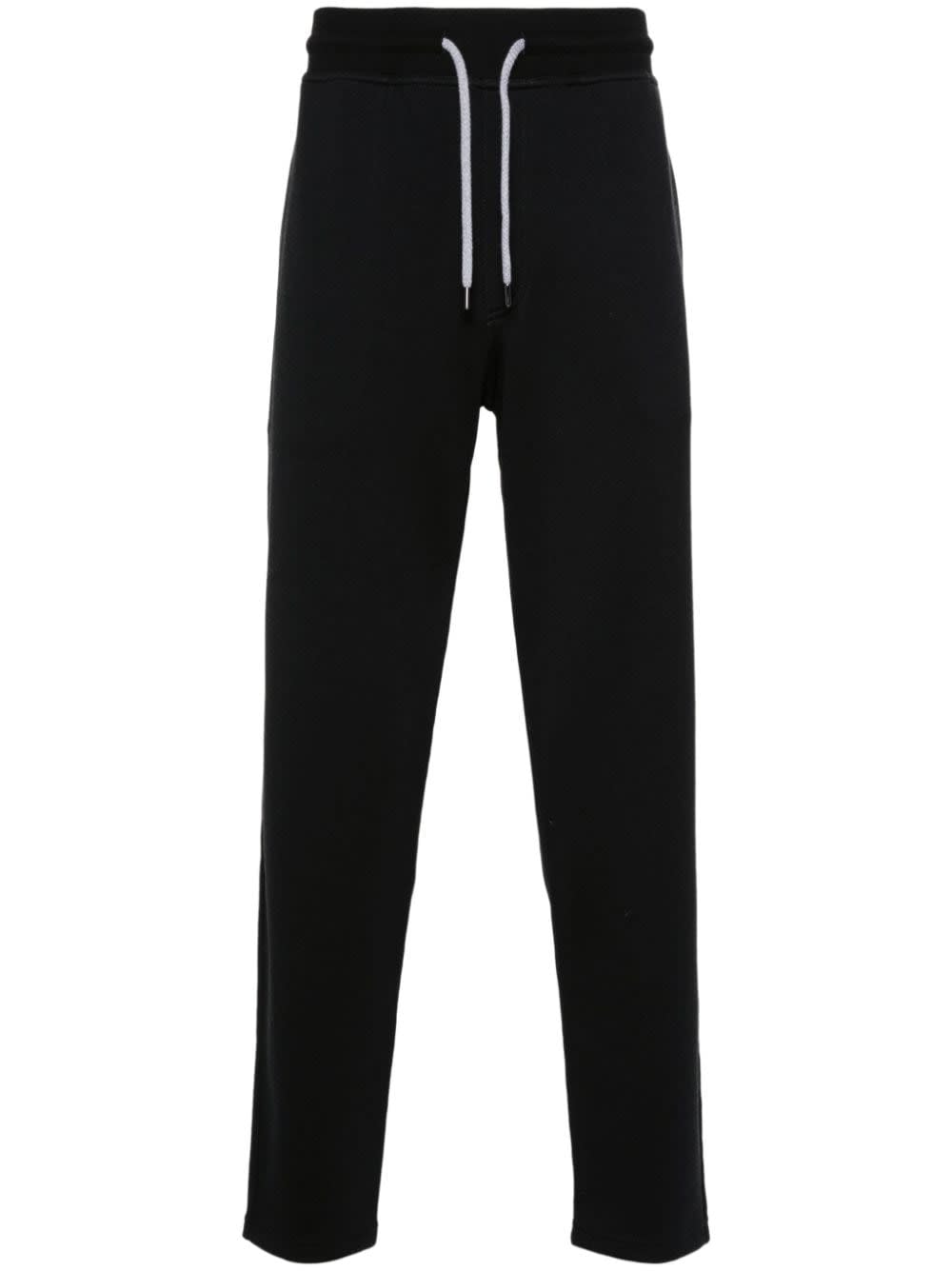 Brunello Cucinelli Interlock Jersey Pants For Men In Black
