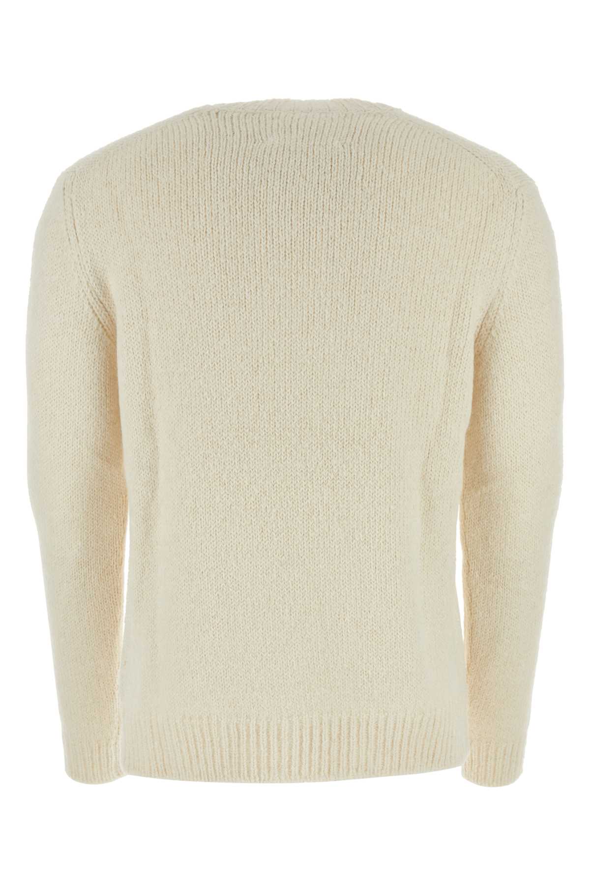 Shop Jil Sander Ivory Alpaca Blend Sweater In 105