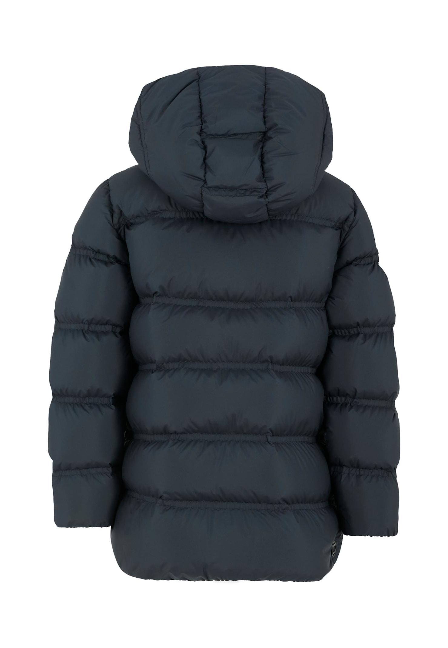 Colmar Blue Down Jacket For Kids With Logo In Brown