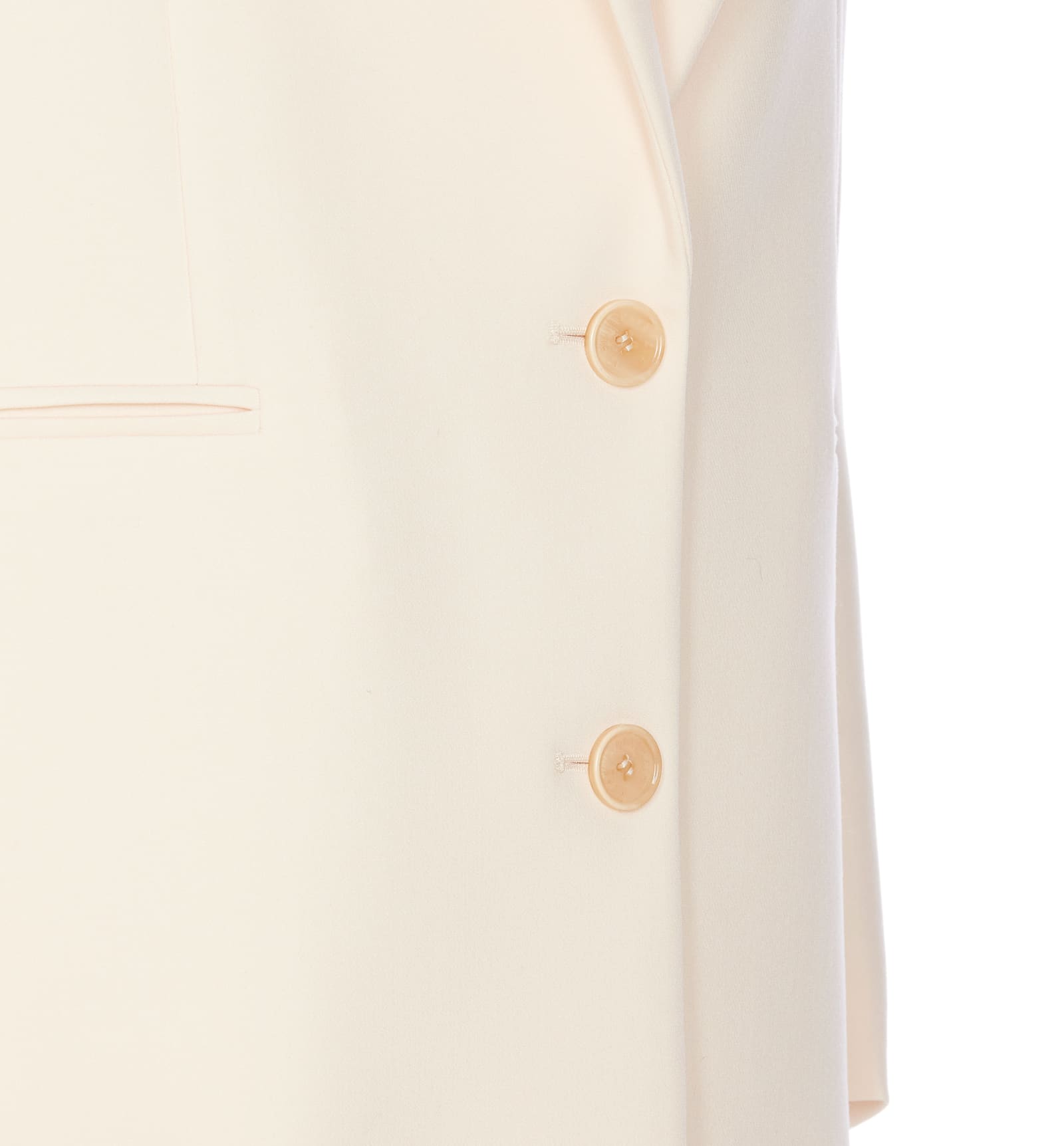 Shop Patrizia Pepe Twill Blazer Over 2 Buttons In White