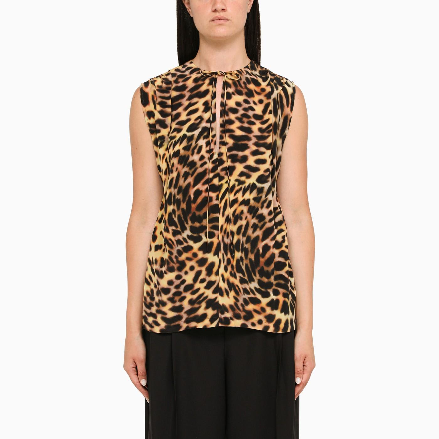 Shop Stella Mccartney Cheetah-print Top In Animalier