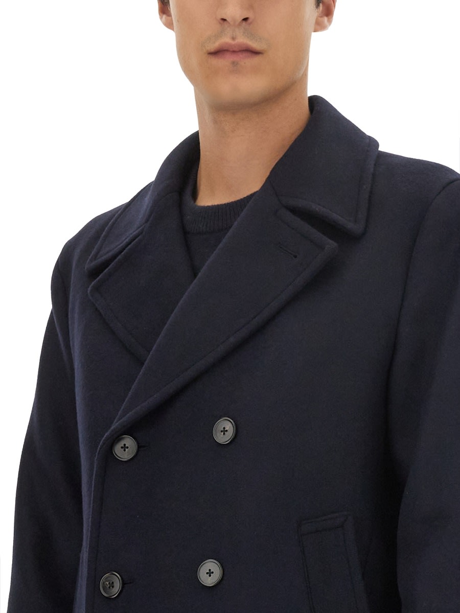 Shop Theory Fredrick Double-breasted Jacket In Blue