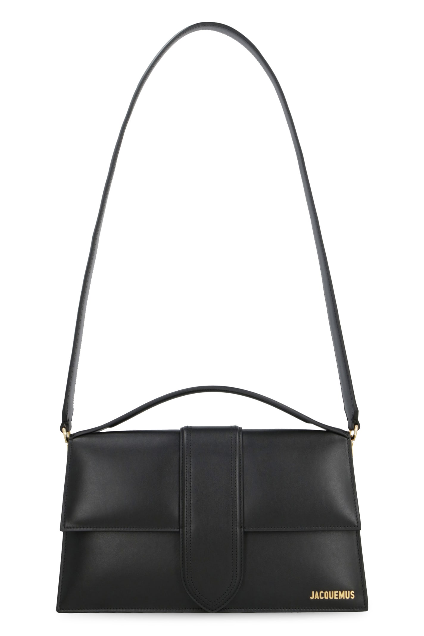 Shop Jacquemus Le Bambinou Leather Bag In Black