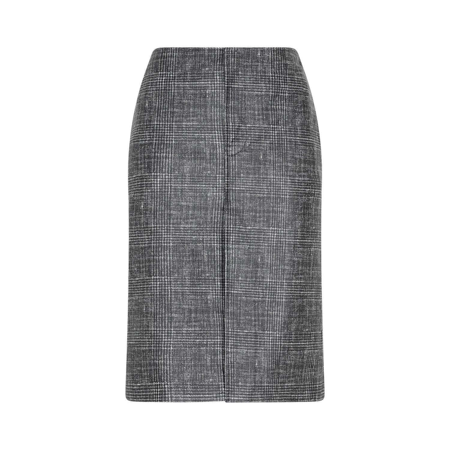 Bottega Veneta Stylish Black Printed Leather Midi Skirt For Women From Ss23 Collection In Black White