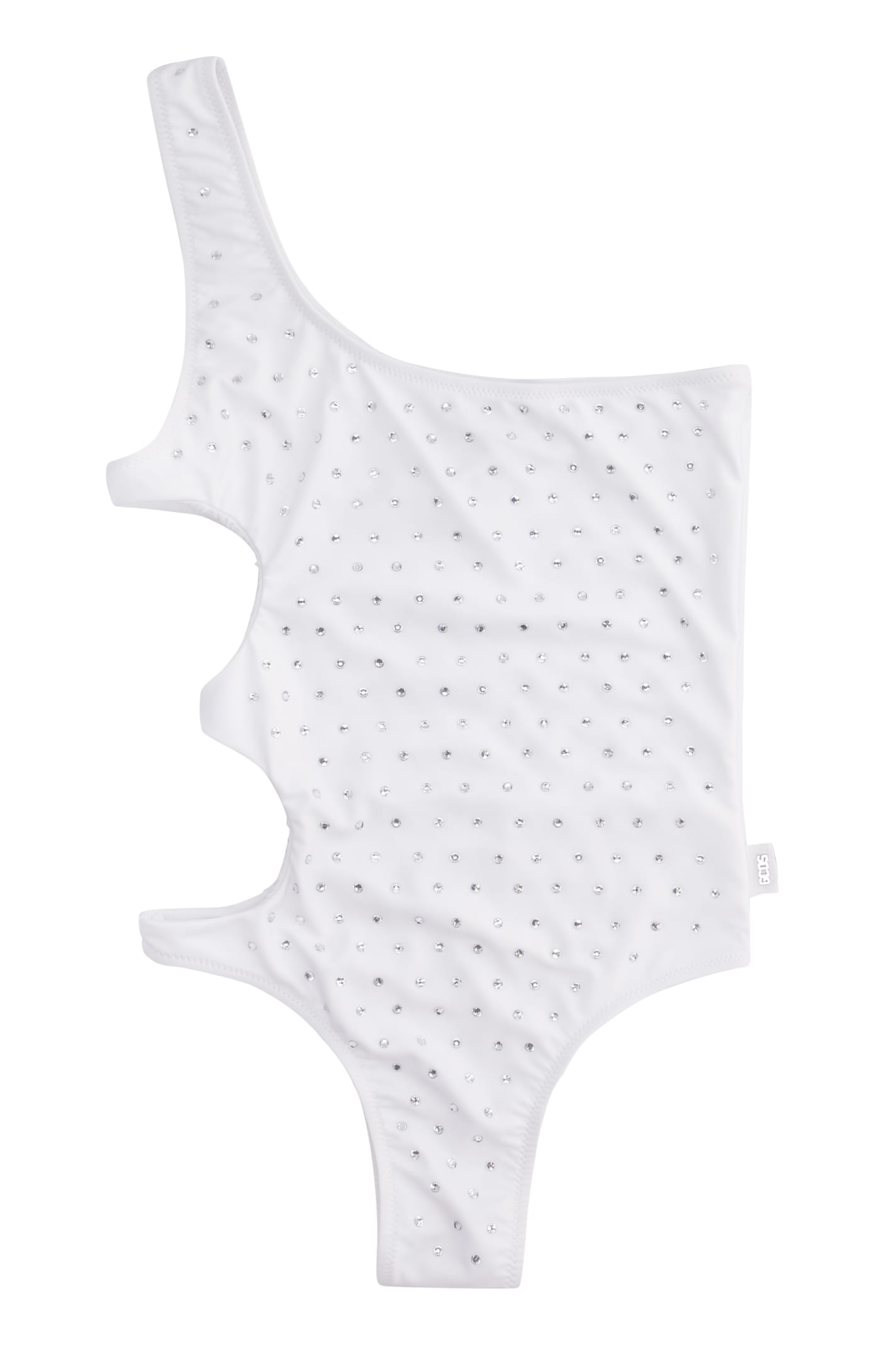 Click to view more detailed imagery on our partner's website Gcds One-shoulder Swimsuit In White