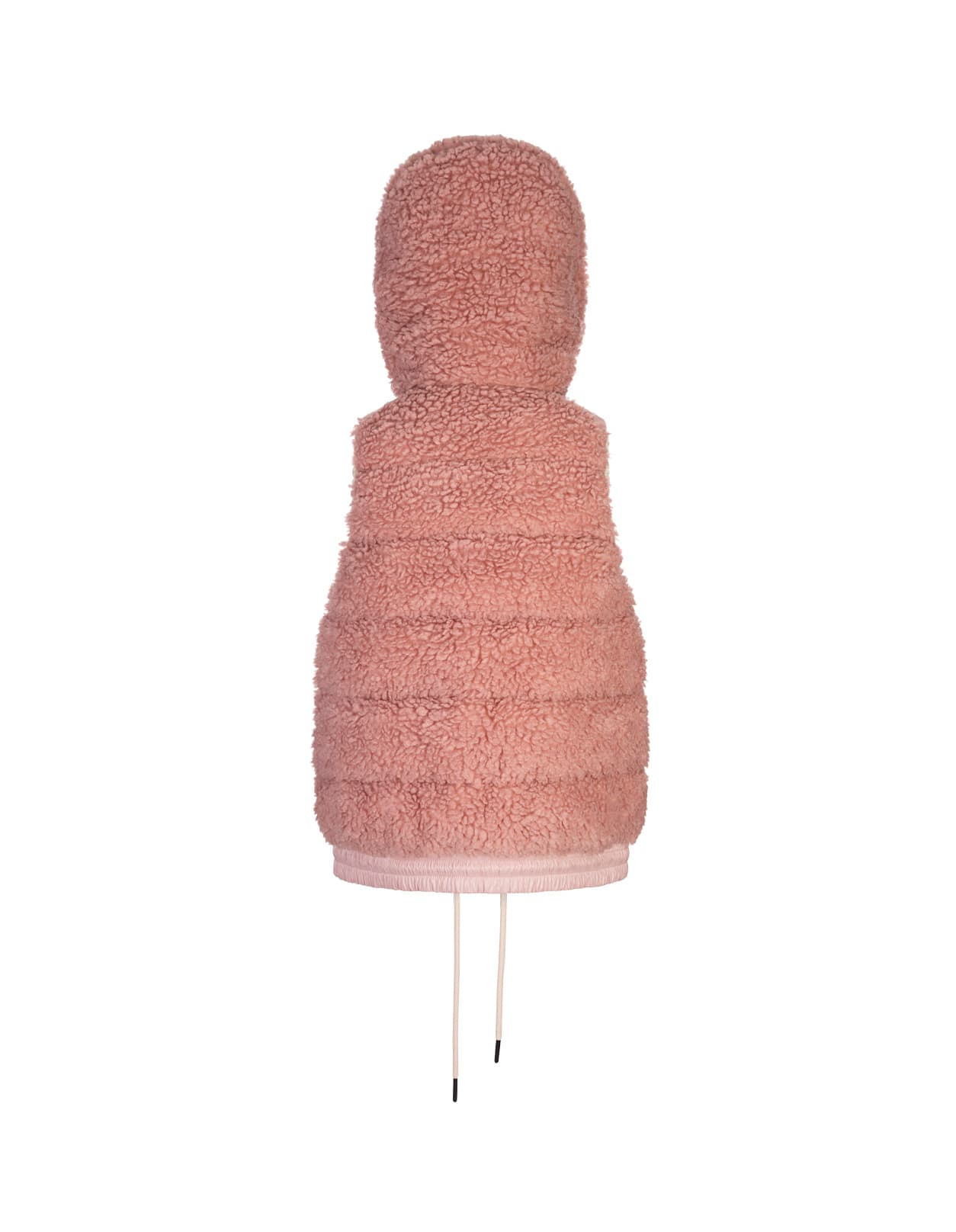 Shop Moncler Pink Teddy Padded Gilet