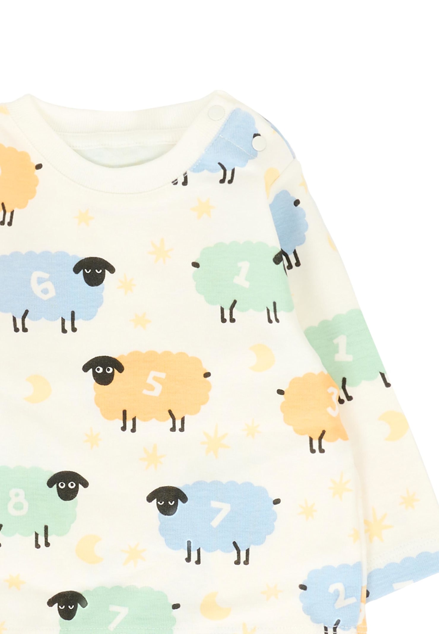 Stella Mccartney Ivory Set For Baby Kids With Sheep In Multi