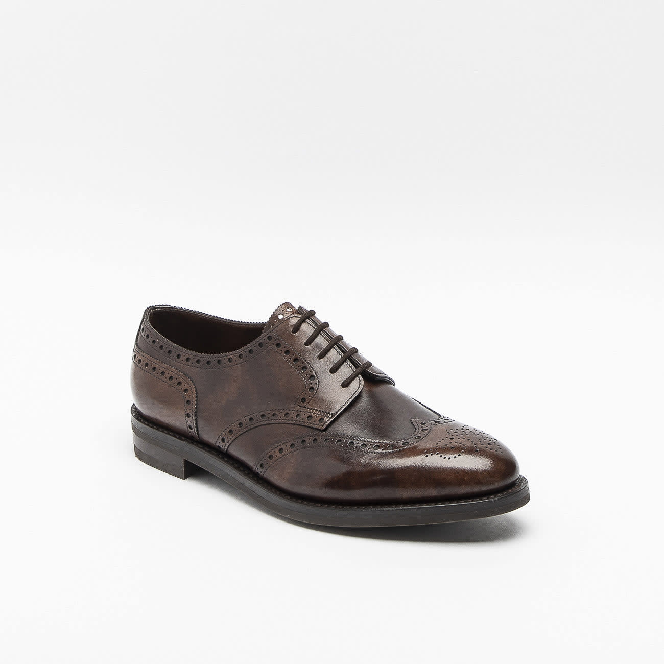 Hayle Dark Brown Museum Calf Derby Shoe