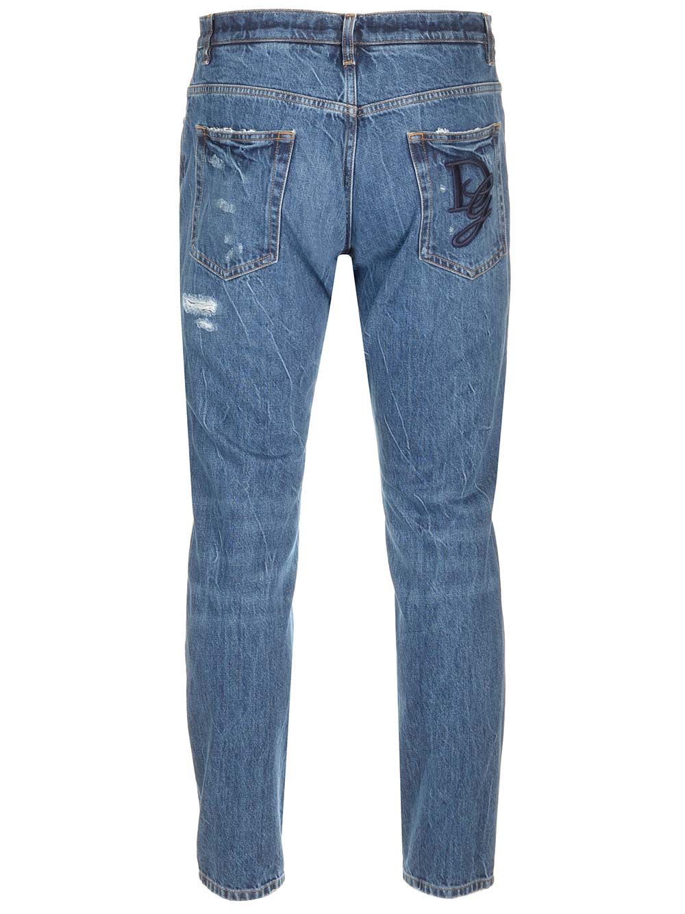 Shop Dolce & Gabbana Loose Jeans In Blue