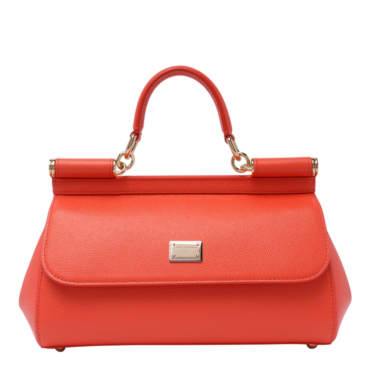 Shop Dolce & Gabbana Elongated Sicily Handbag In Orange