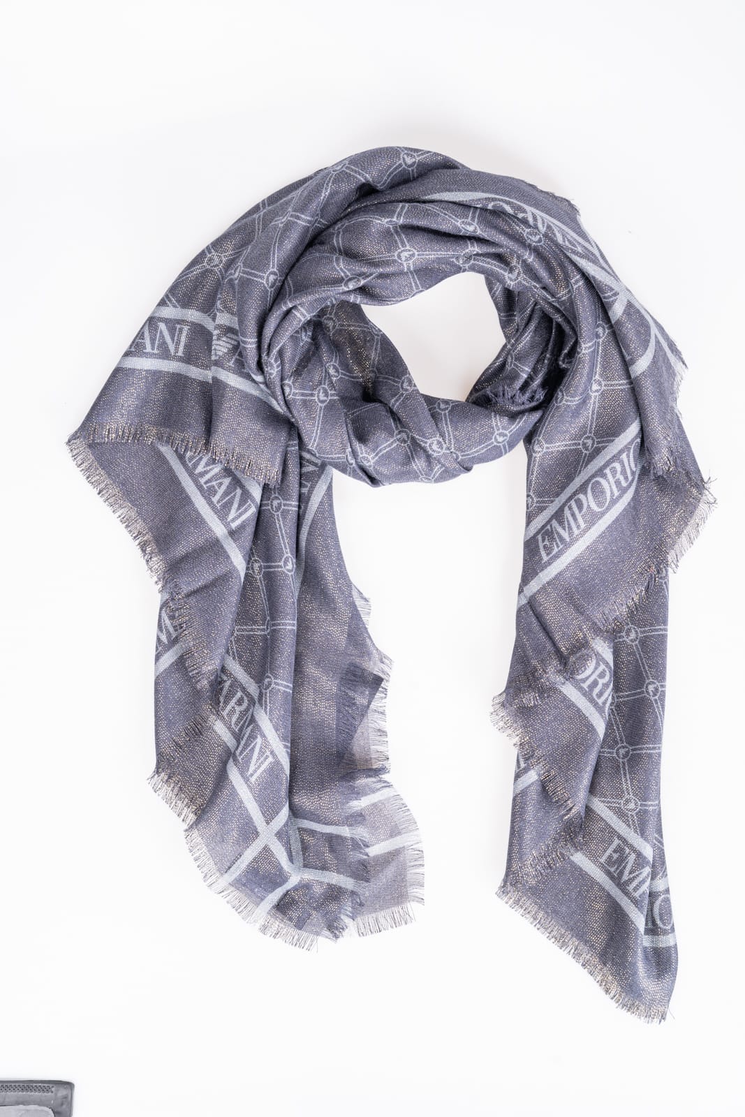 Shop Emporio Armani Scarfs Grey