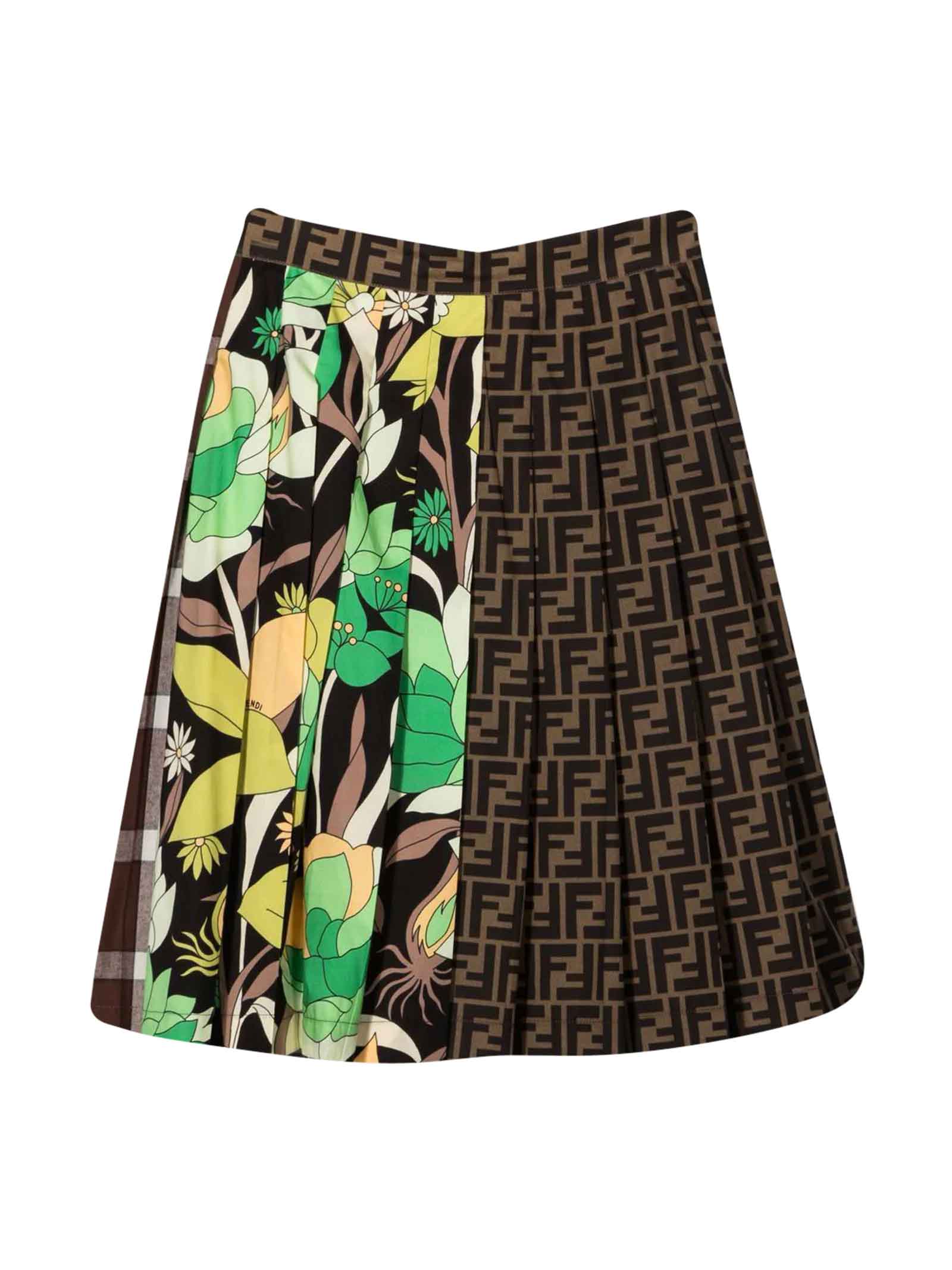 Fendi Pleated Skirt With Print