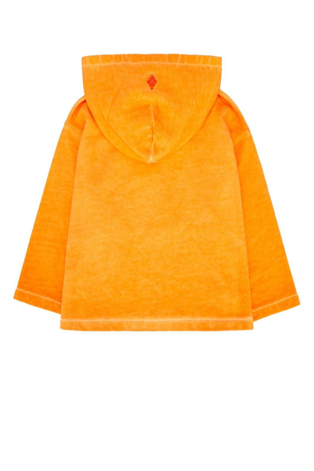 Marcelo Burlon County Of Milan Graphic Printed Hoodie In Orange