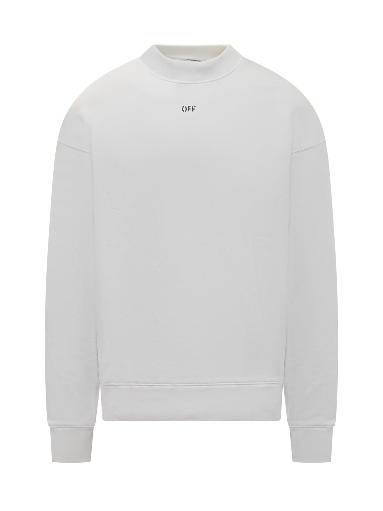 Shop Off-white Sweatshirt With Logo In White Black