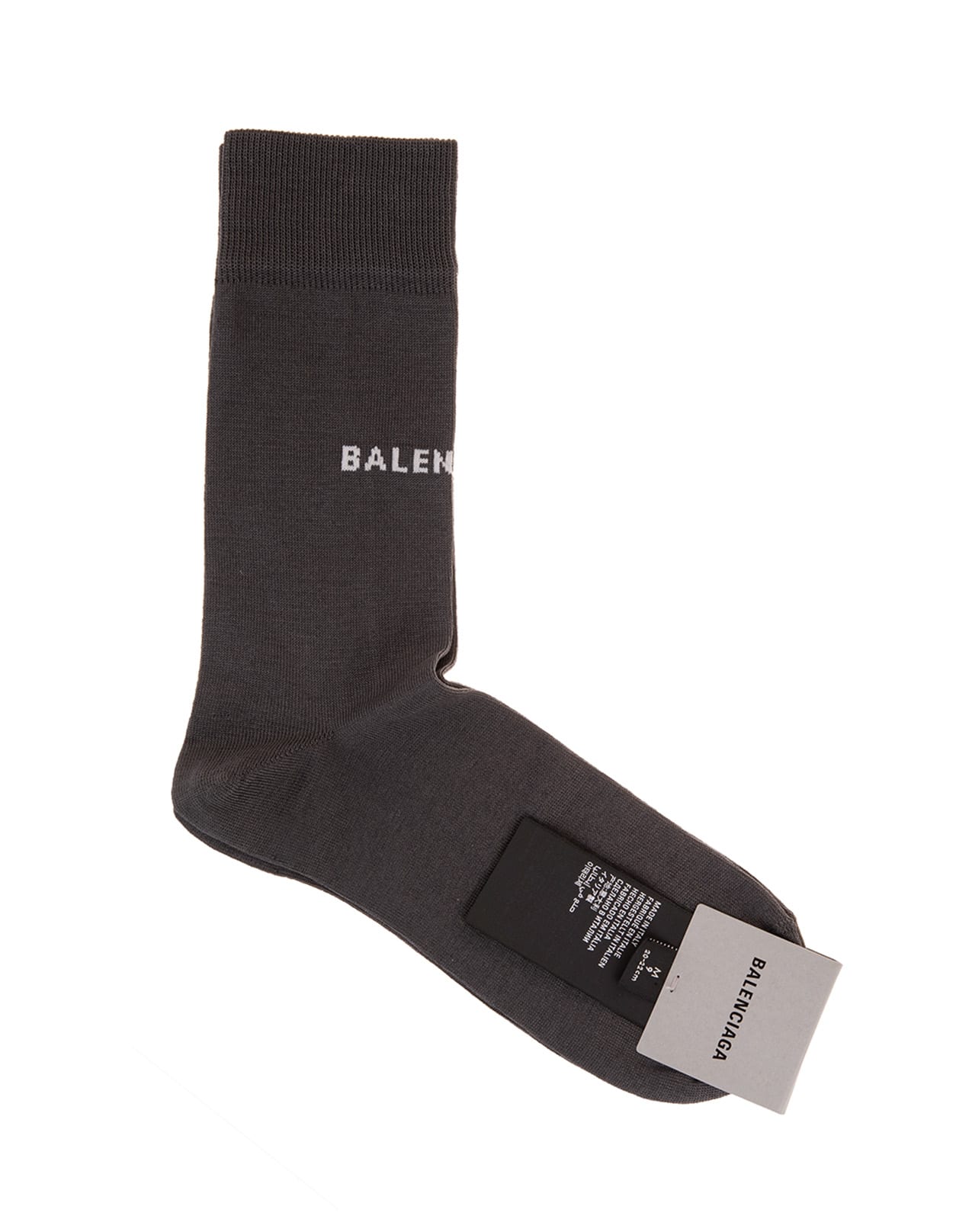 Balenciaga Woman Anthracite Socks With Logo