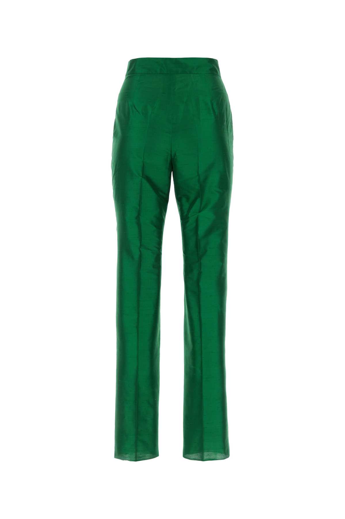 Shop Max Mara Green Taffeta Caladio Pant In 012